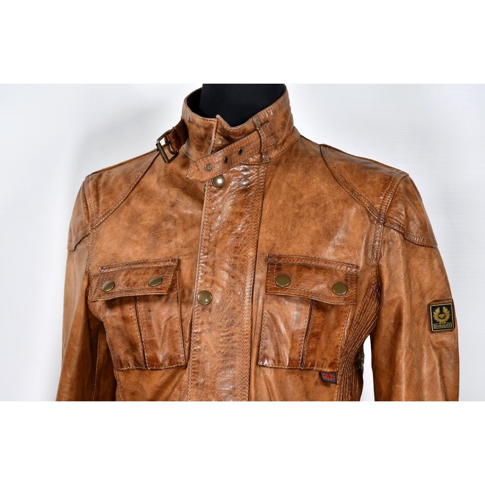 Belstaff Belstaff Jacket Women's Brown Leather Button Zip Size 44 Belstaff Leather Jacket Womens Brown Size 44 Regular XS? Size M / US 6-8 / IT 42-44 - 2 Thumbnail