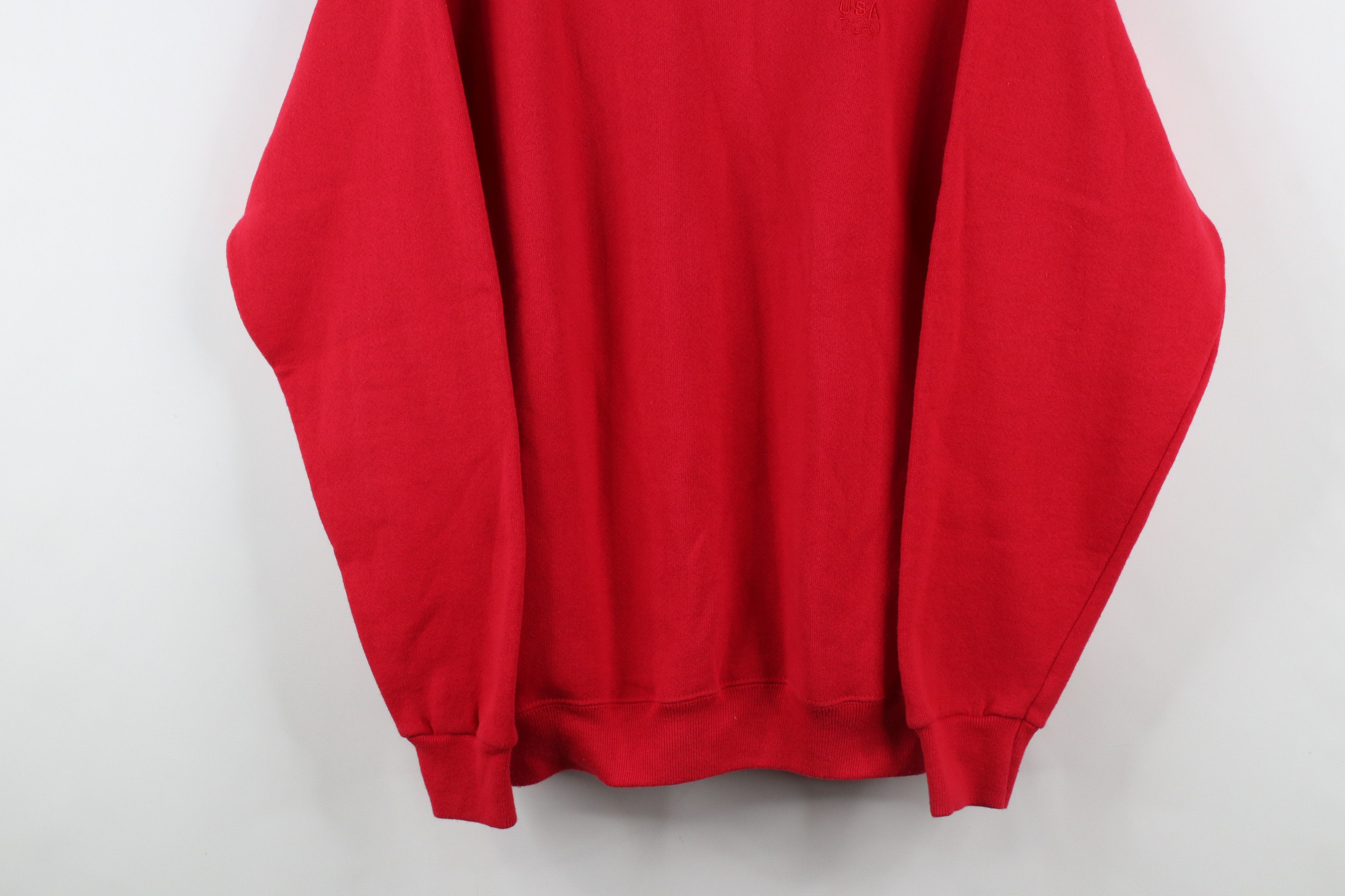 Vintage Vintage 90s USA Olympics Spell Crewneck Sweatshirt Red USA Size US L / EU 52-54 / 3 - 3 Thumbnail