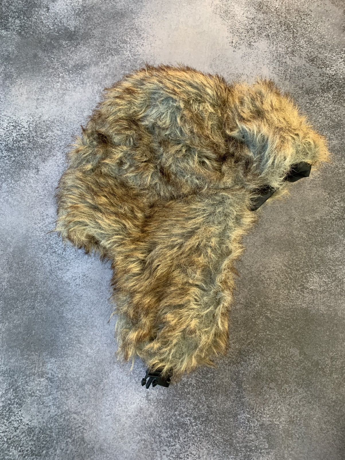 Japanese Brand Vintage Crazy Y2k Mohair Fuzzy Hat Ushanka Punk Huge Size ONE SIZE - 3 Thumbnail