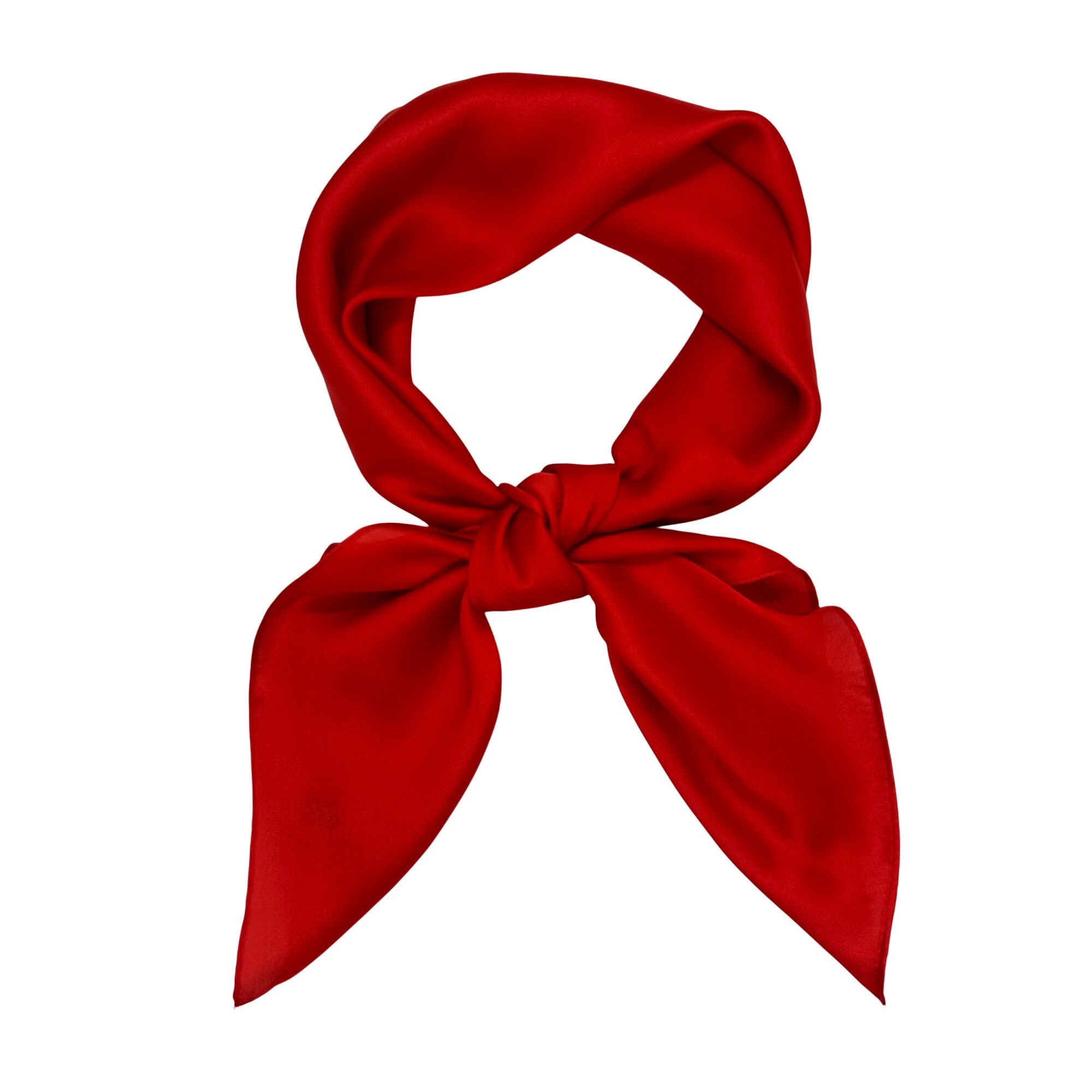 Other ❤️New Elegant Square Silky Scarf Bandana RED Hiyab Solid Sof Size ONE SIZE - 3 Thumbnail
