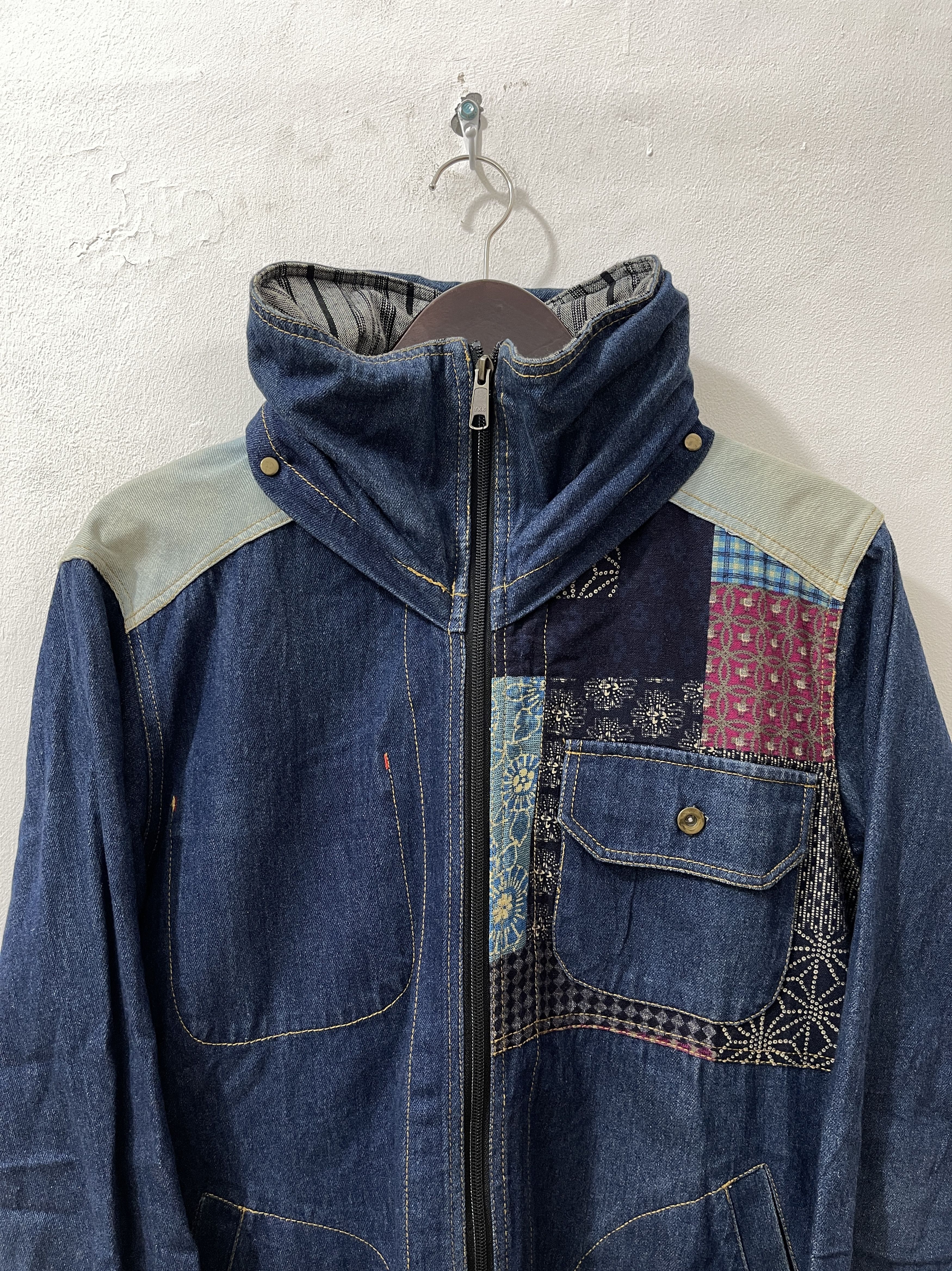 Blue Blue Japan 2000s Amina Japan Crazy Denim Boro Kapital LGB Style Jacket Size US L / EU 52-54 / 3 - 4 Thumbnail