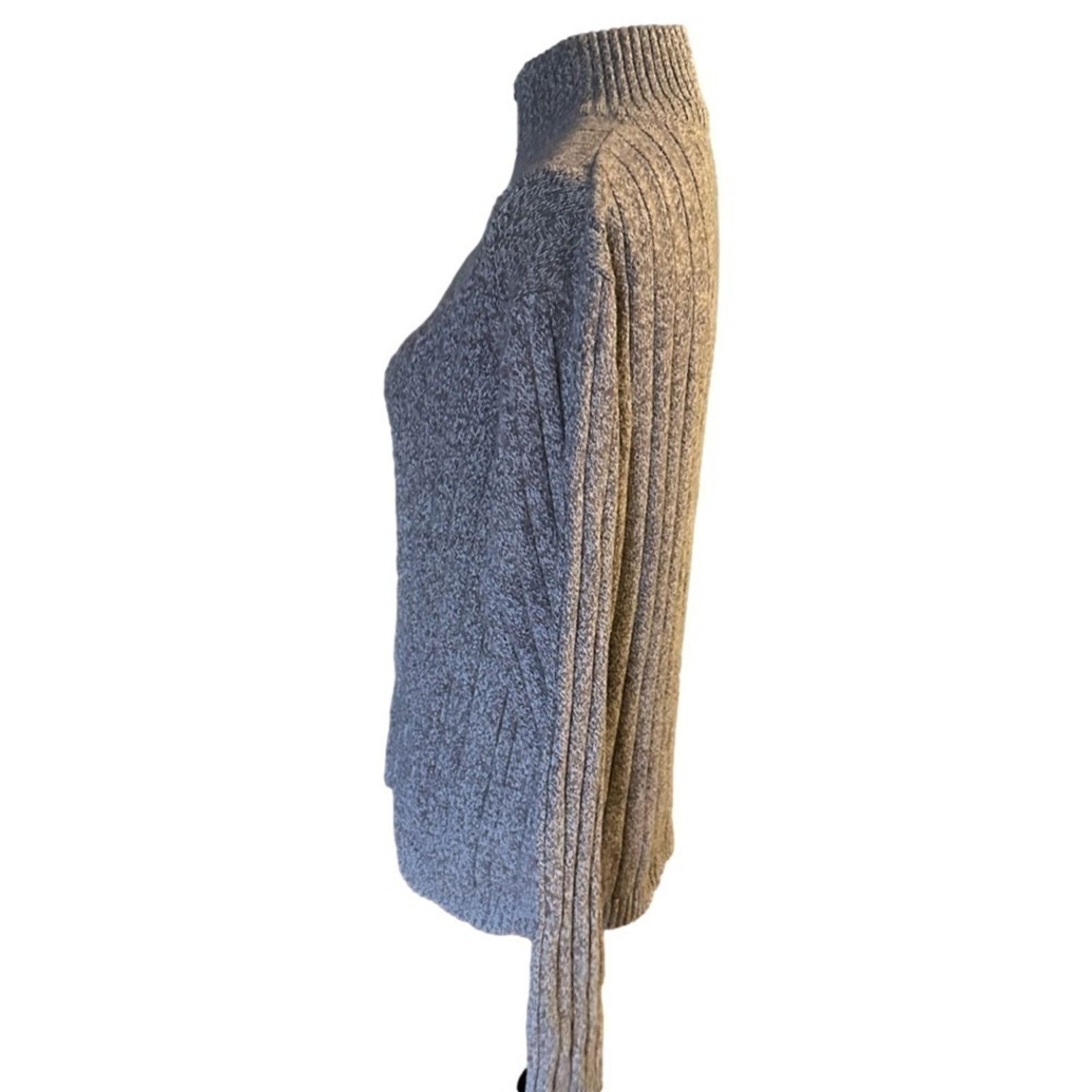Oscar De La Renta Oscar de la Renta Grey Cable Knit Sweater – Size L Size L / US 10 / IT 46 - 2 Thumbnail