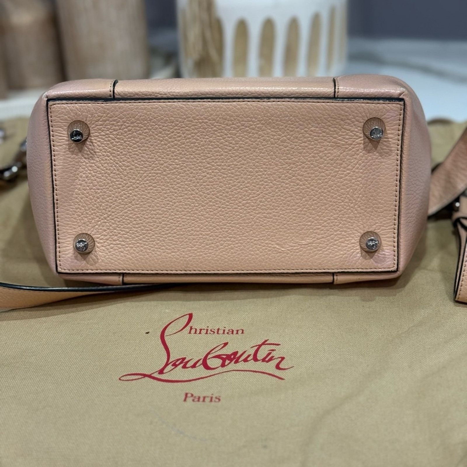 Christian Louboutin Christian Louboutin Eloise Small Studded Leather Tote Beige Size ONE SIZE - 6 Thumbnail