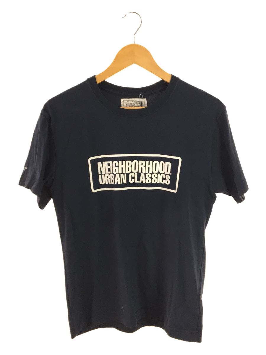 T-Shirts Short Sleeve Parker Cotton Logo Print Crewneck Navy