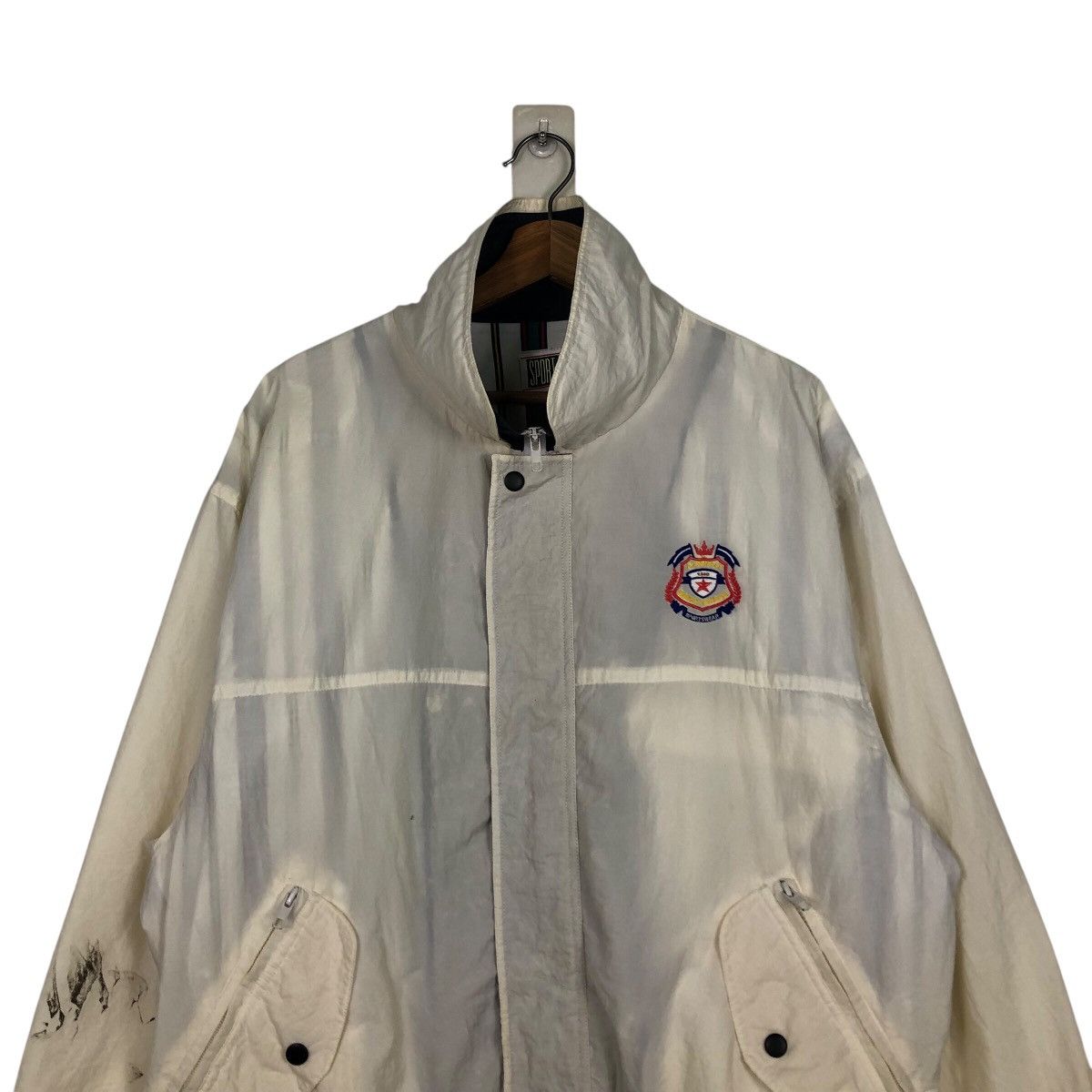 Japanese Brand × Vintage 📌Vintage Bomber Jacket Sport Striped Blanket Issey Miyake Size US M / EU 48-50 / 2 - 4 Thumbnail