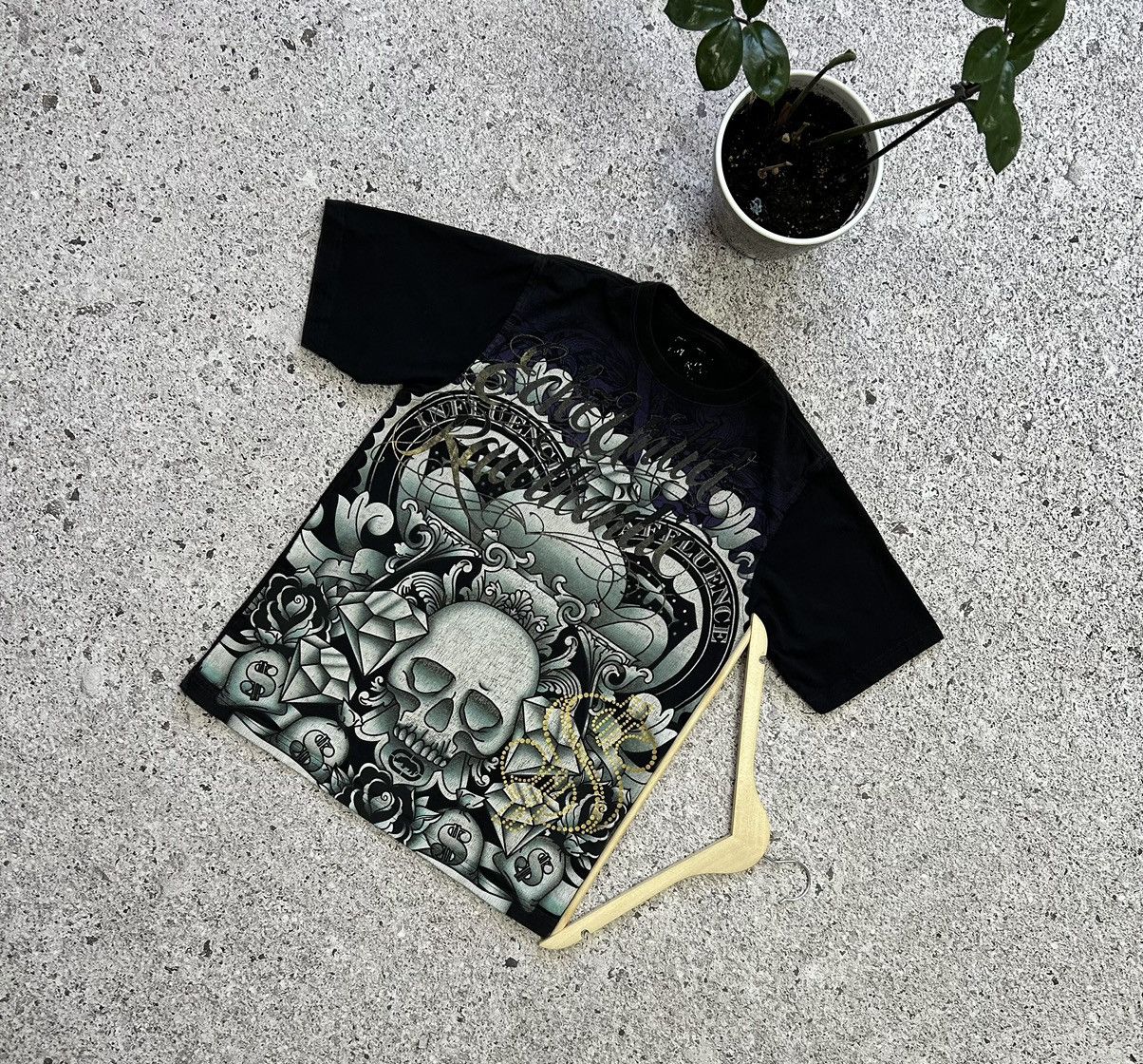 Ecko Unltd. × Vintage Ecko Unlimited All Over Print Like Ed Hardy Y2K Hype Tee Size US M / EU 48-50 / 2 - 1 Thumbnail