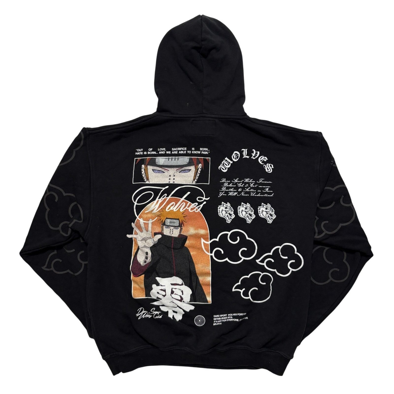 Darc Sport Darc Sport x Naruto Know Pain Akatsuki Black Pullover Hoodie Size US M / EU 48-50 / 2 - 3 Thumbnail