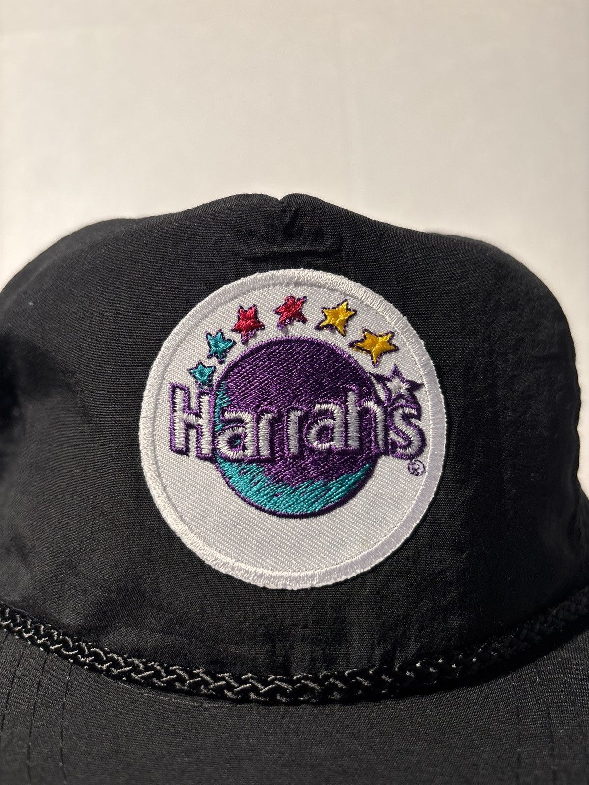 Vintage Vtg Harrah’s Casino 90’s Rope Trucker Black SnapBack Size ONE SIZE - 5 Thumbnail
