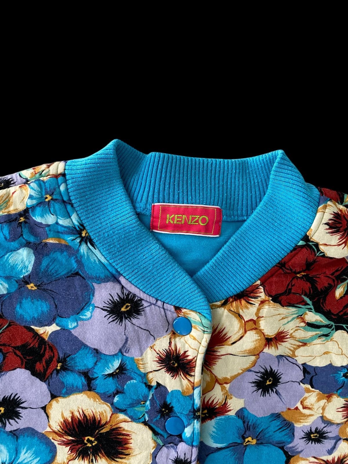 Designer × Kenzo Vintage Kenzo jacket motif flora full print bomber design Size US L / EU 52-54 / 3 - 12 Thumbnail