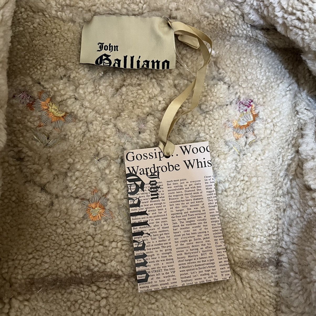 John Galliano 2000's John Galliano Shearling Sherpa Jacket Size S / US 4 / IT 40 - 3 Thumbnail