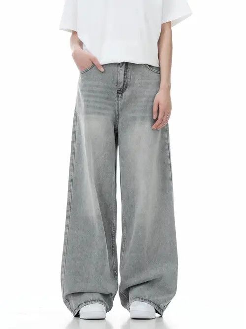 Japanese Brand Washed Vintage Straight Wide Leg Denim Size US 34 / EU 50 - 3 Thumbnail