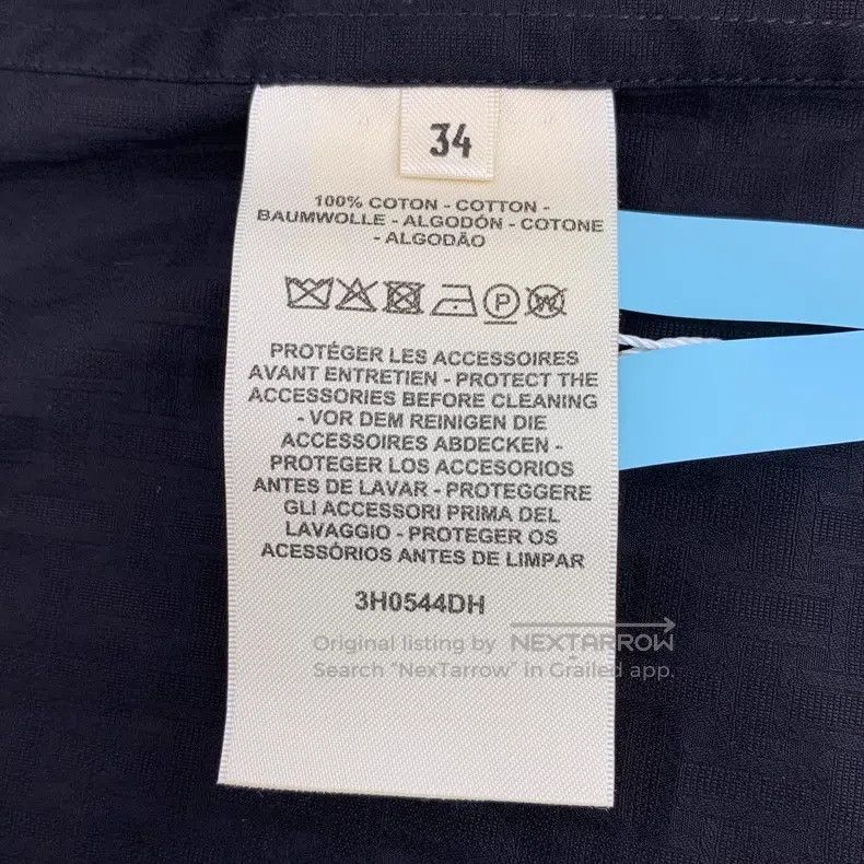 Hermes Hermes Black H pattern all-over print cotton collar zip sh Size XXS / US 00 / IT 34 - 7 Thumbnail