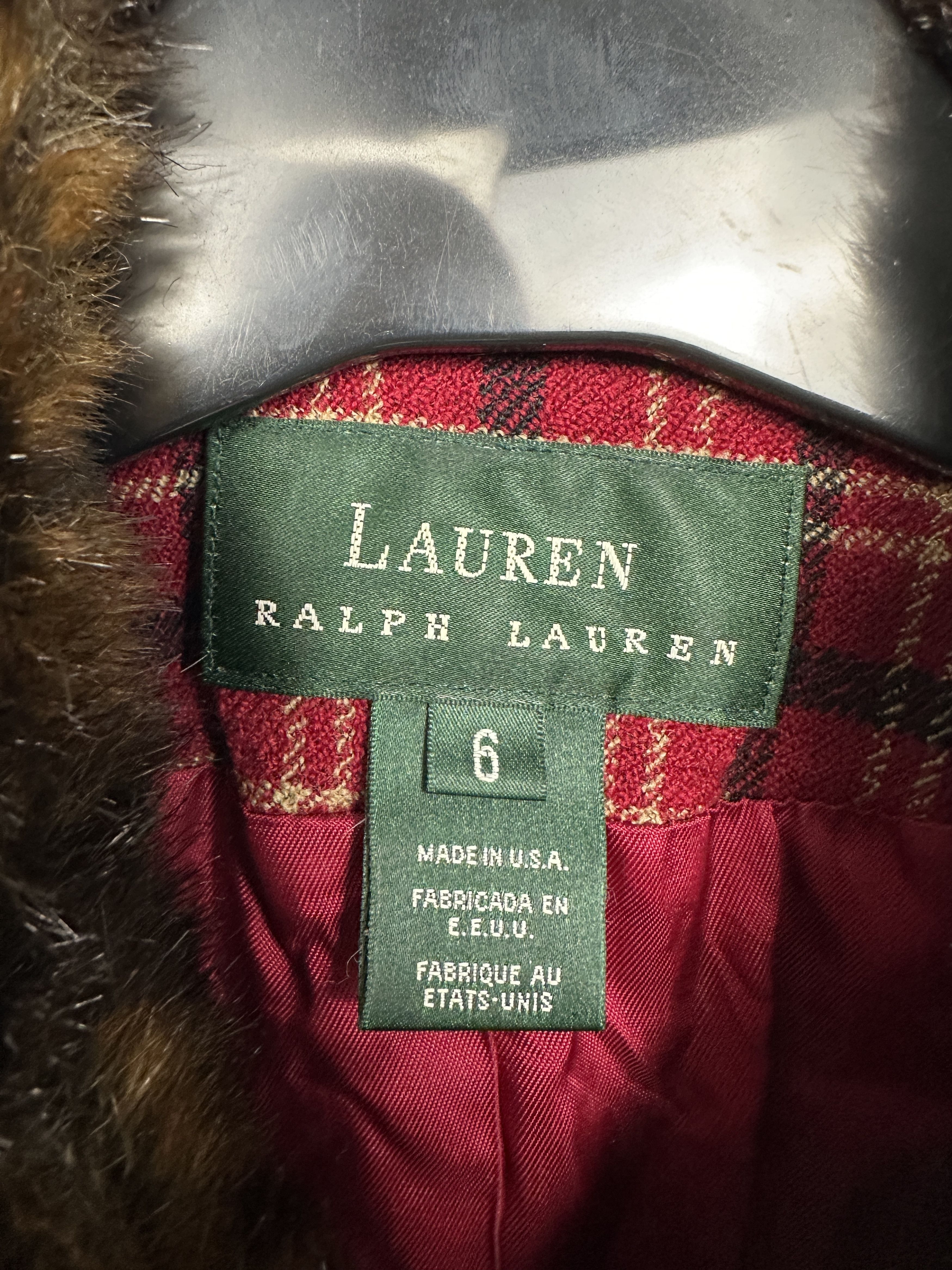 Polo Ralph Lauren Polo Ralph Lauren Vintage Womens Wool Coat Jacket Fur Collar Size M / US 6-8 / IT 42-44 - 3 Thumbnail