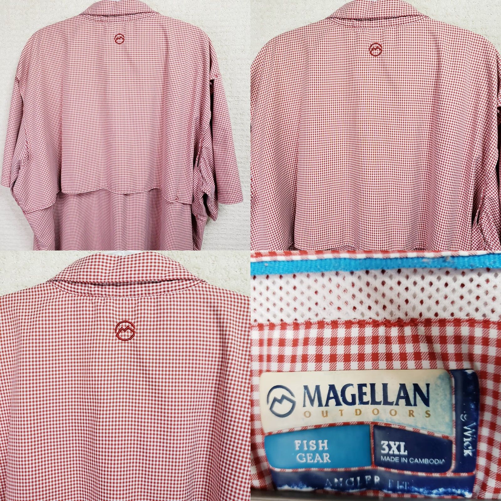 Vintage Magellan Men's Red Check Angler Shirt 3XL Relaxed Fit Outdoors Fishing Size US XXL / EU 58 / 5 - 8 Thumbnail