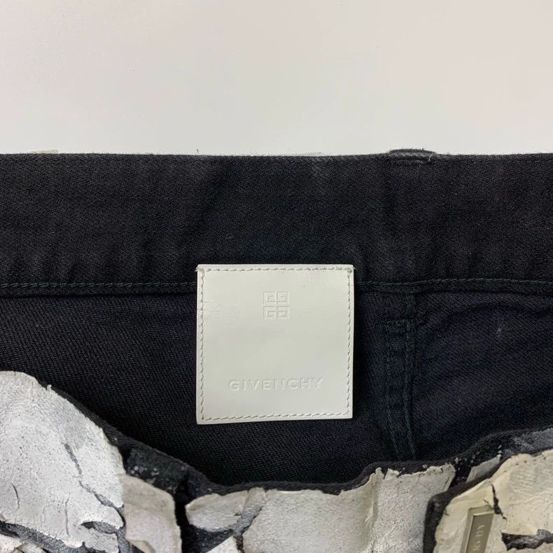 Givenchy Givenchy Plaster Paint Burst Destroyed Denim Pants 2506-Nex Size US 33 - 2 Thumbnail