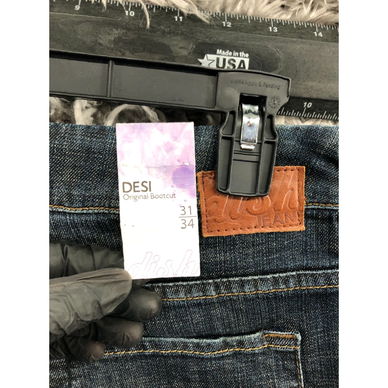 Vintage Dish Desi Boot Jeans Womens 31x34 Dark Wash Blue Size 24" / US 00 / IT 34 - 6 Thumbnail