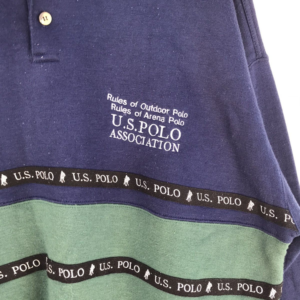 U.S. Polo Assn. × Vintage US POLO big spellout quarter button sweatshirt Size US XL / EU 56 / 4 - 4 Thumbnail