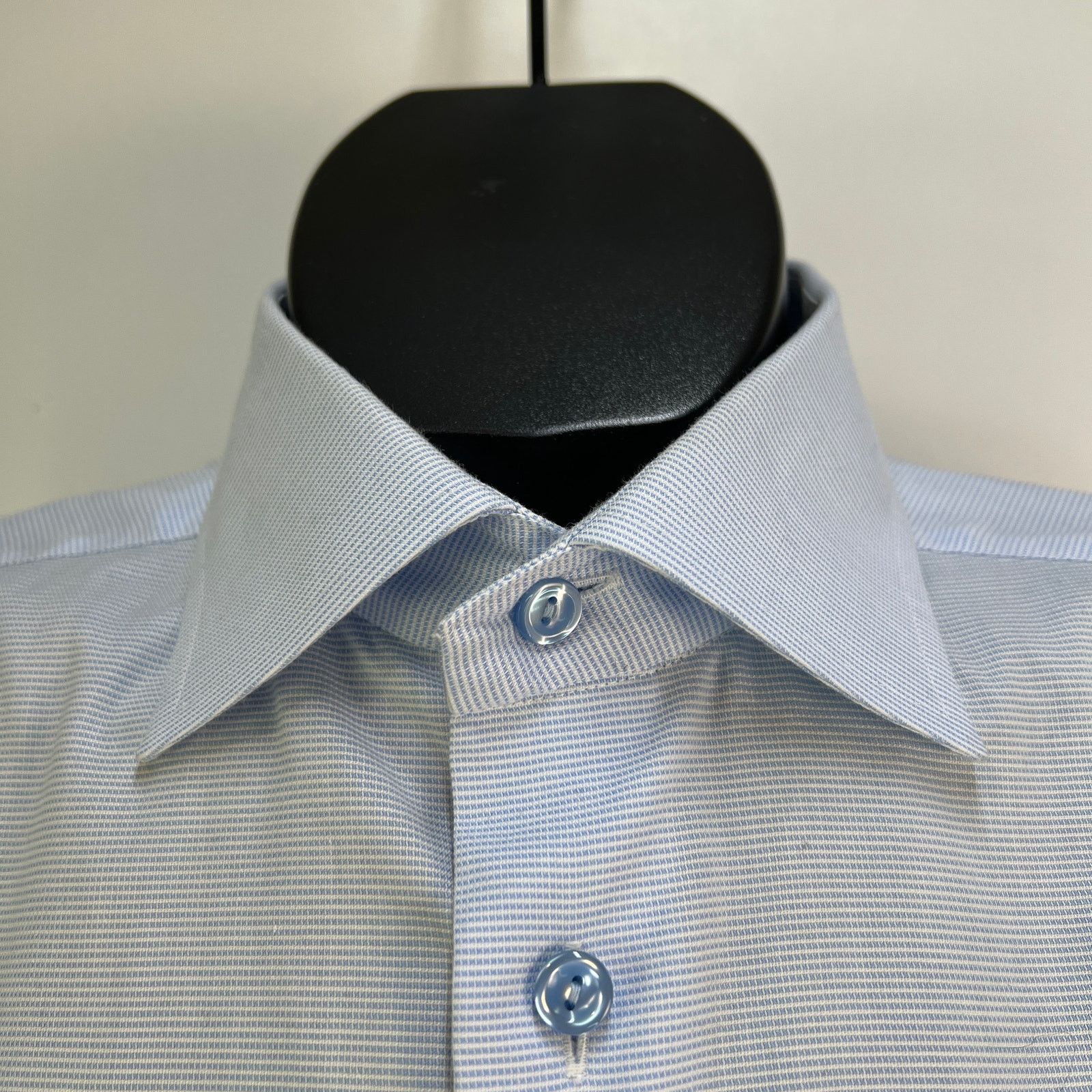 Eton Eton Twill Cotton Blue Shirt Long Sleeves Button Down Size US XL / EU 56 / 4 - 4 Thumbnail