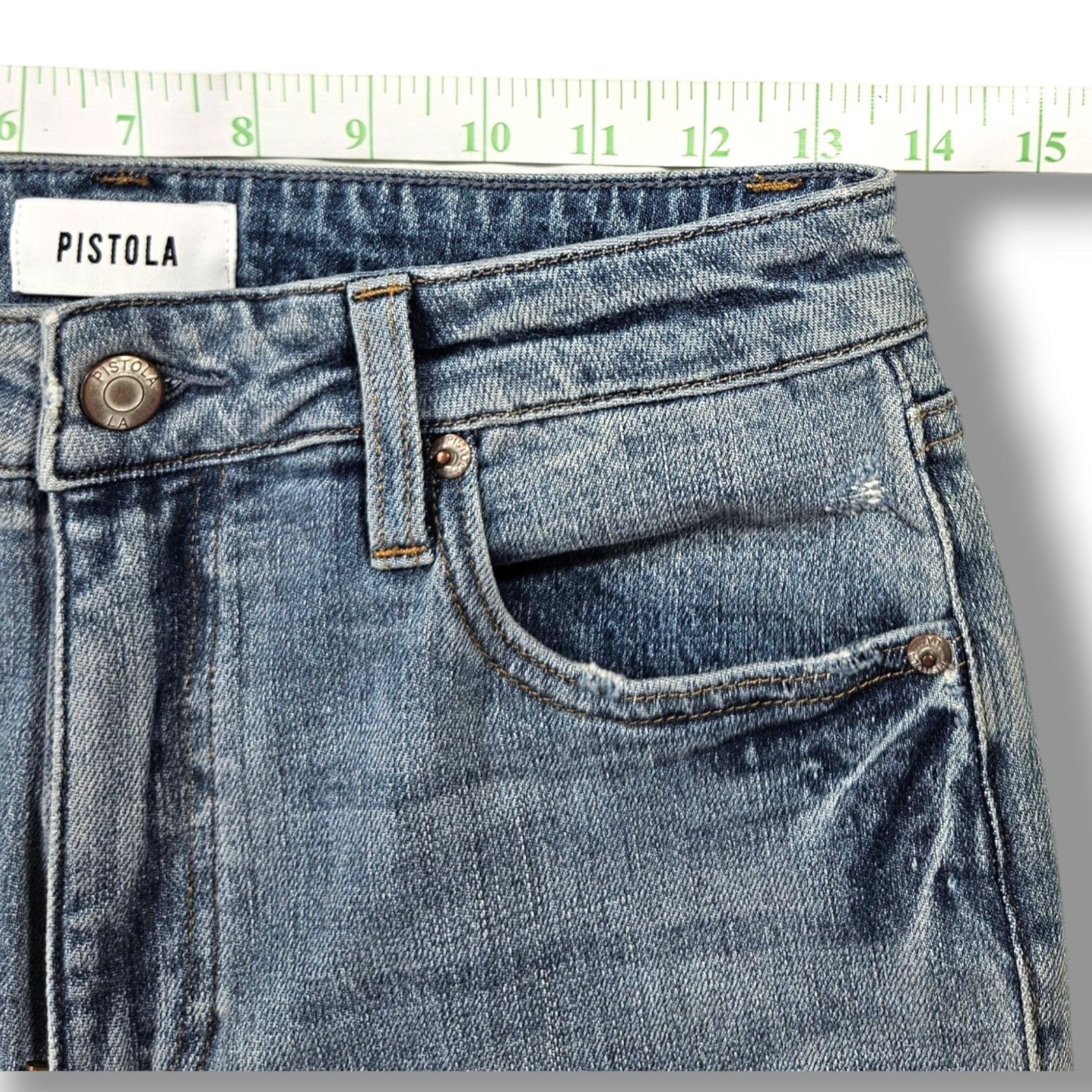 Pistola NWOT Pistola Denim Aline High Rise Skinny Jeans Sz. 26 Blue Size 26" / US 2 / IT 38 - 5 Thumbnail