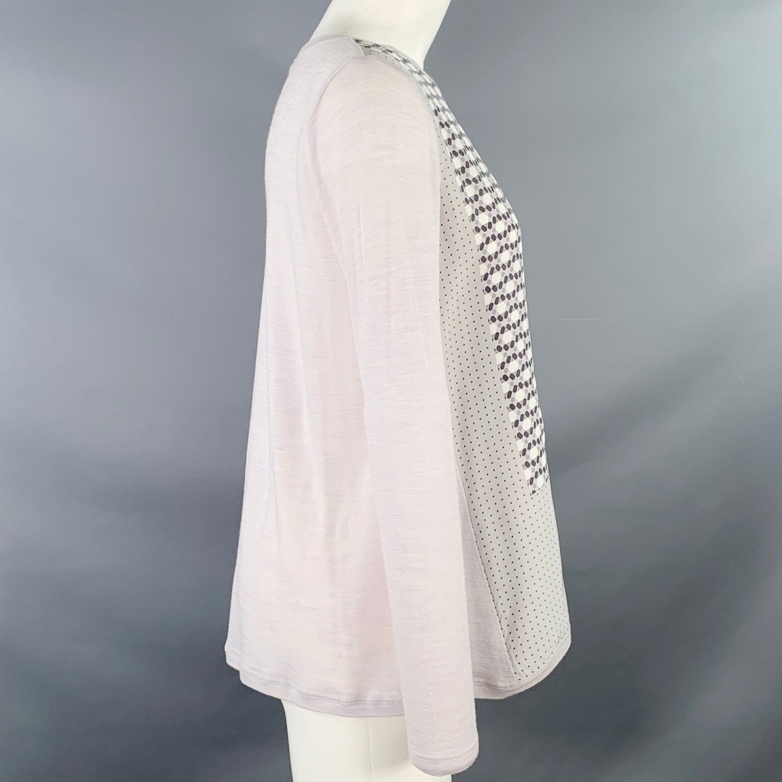 Other 6 Grey Lilac Wool Nylon Mixed Patterns Casual Top Size L / US 10 / IT 46 - 3 Thumbnail