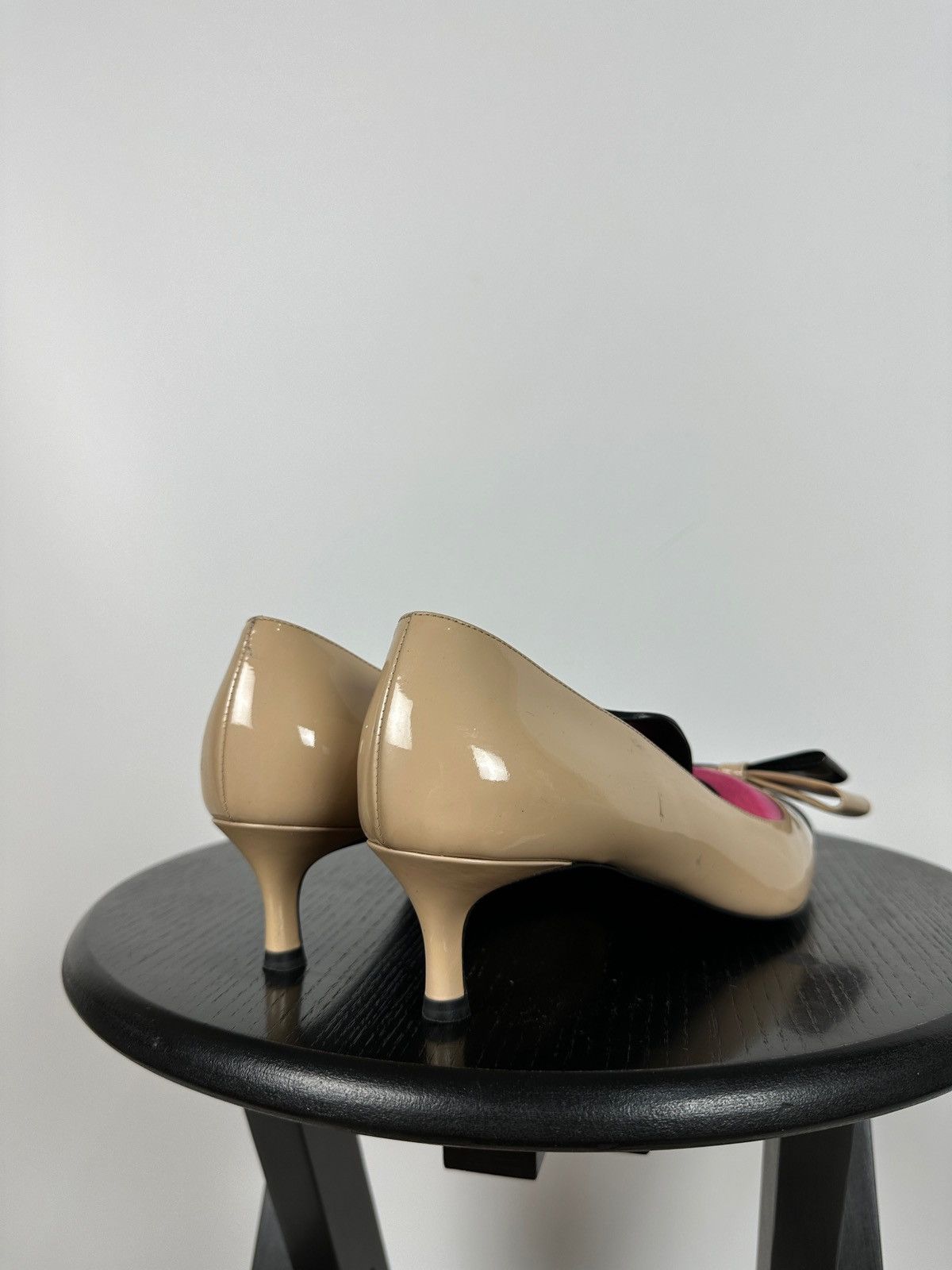 Miu Miu Miu Miu Patent Leather Bow Kitten Heels Size US 6 / IT 36 - 5 Thumbnail