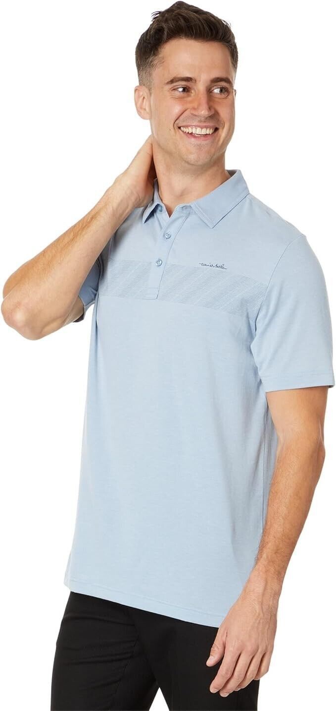TravisMathew Travis Mathew Jungle Pyramid Polo Heather Ash Blue ( XL ) Size US XL / EU 56 / 4 - 1 Thumbnail