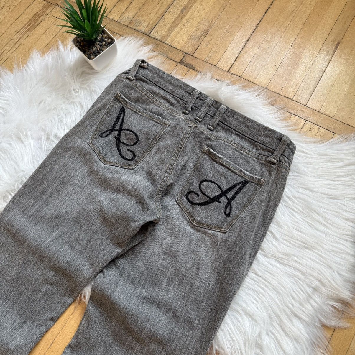 If Six Was Nine 📌 Vintage Y2K Anoname Flare Bootcut Low Rise LGB Jeans Size 30" / US 8 / IT 44 - 3 Thumbnail