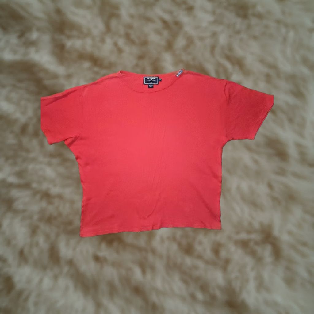 Vintage VINTAGE Polo Sport Shirt Women's XXL Red Short Sleeve Ribbed USA 90s Y2K Women's Top 2XL Red City Classic Designer USA Boys Girls Mens Womens Size XXL / US 16-18 / IT 52-54 - 1 Thumbnail