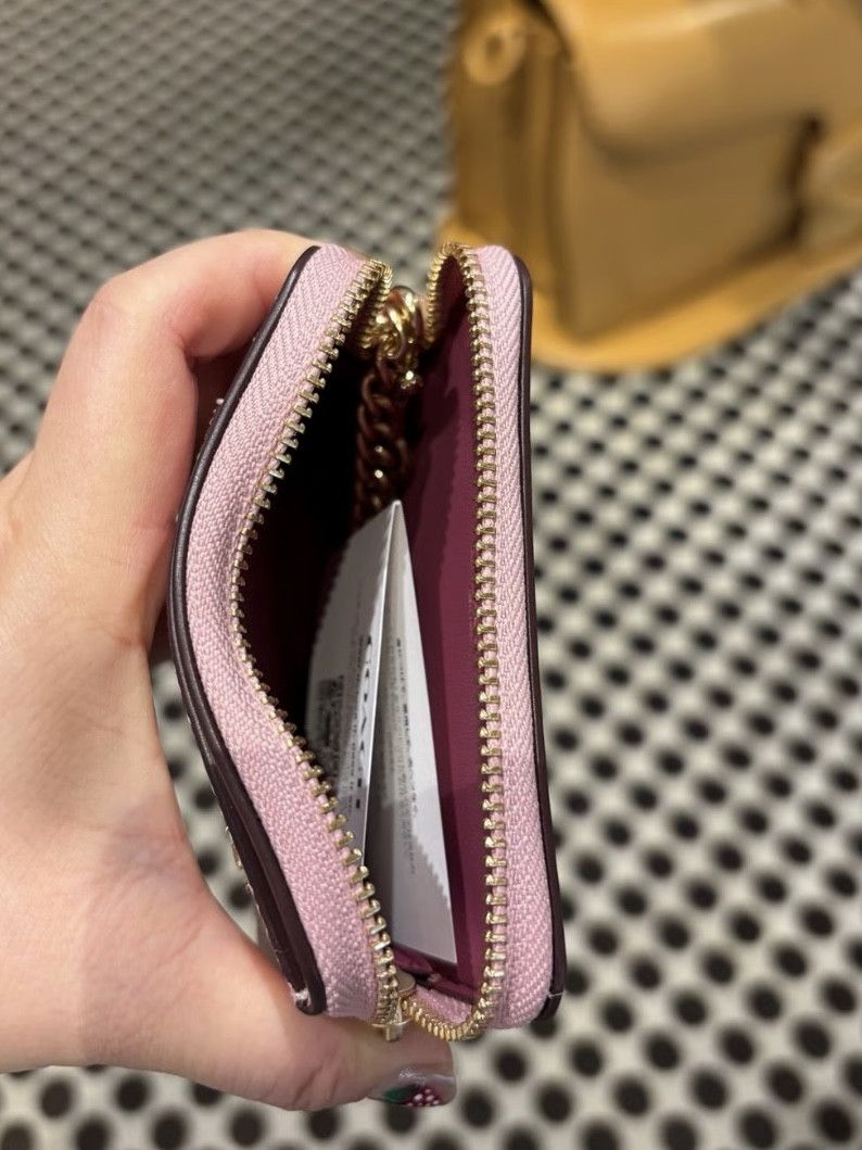 Coach Coach Zip Card Case In Signature Canvas CW883 Size ONE SIZE - 4 Thumbnail
