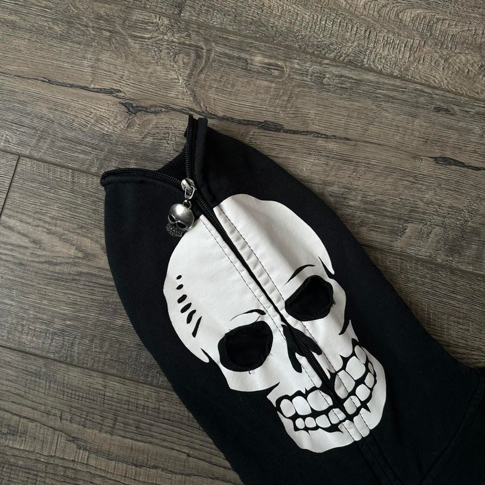Vintage Vintage Y2K Skull Youth Six Flags Zip Hoodie Sweatshirt Size US XXS / EU 40 - 3 Thumbnail