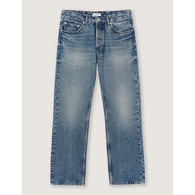 Sandro Faded Organic Cotton Straight Leg Jeans Size US 31 - 1 Thumbnail