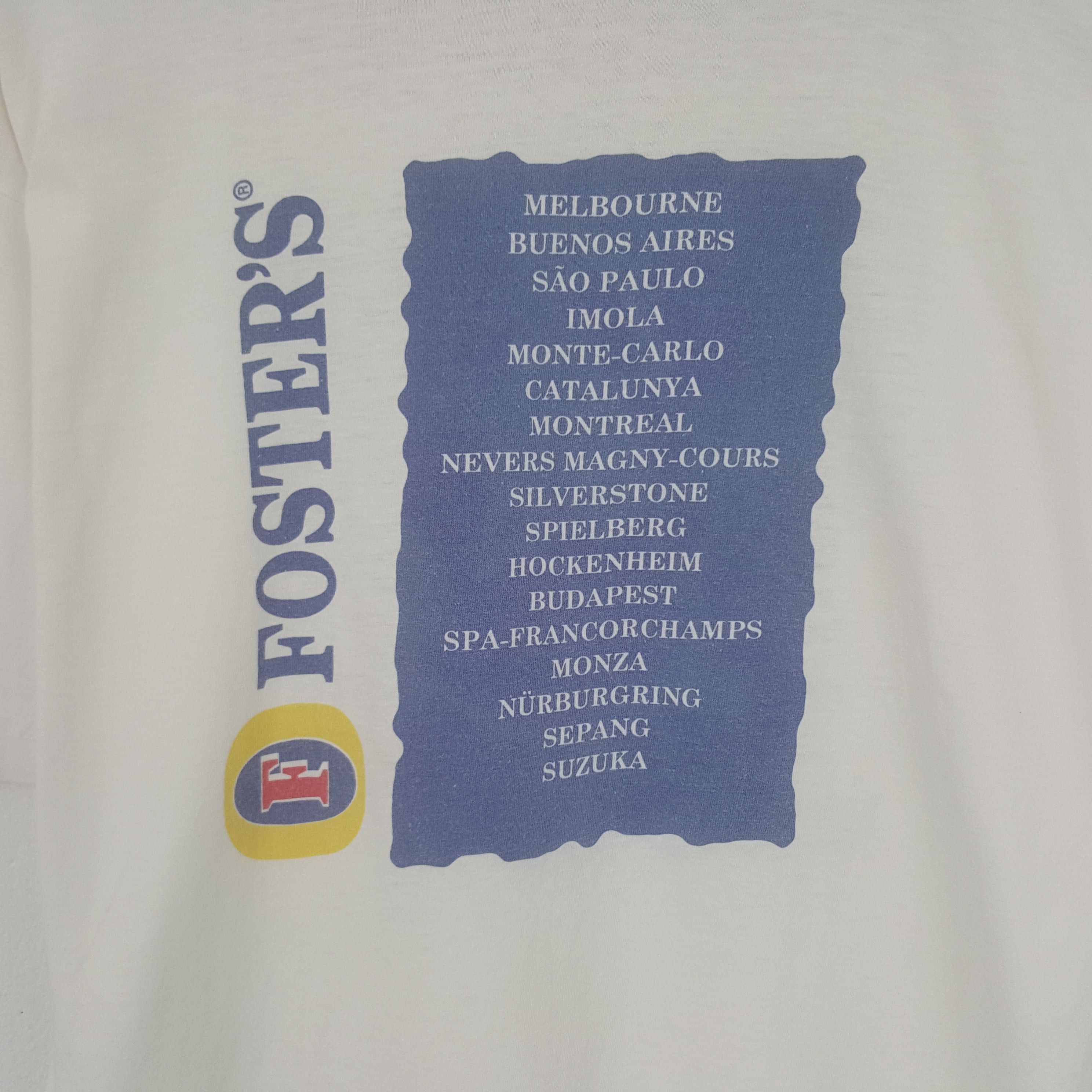 Vintage Vintage Foster's Racing Tshirt Size US M / EU 48-50 / 2 - 4 Thumbnail