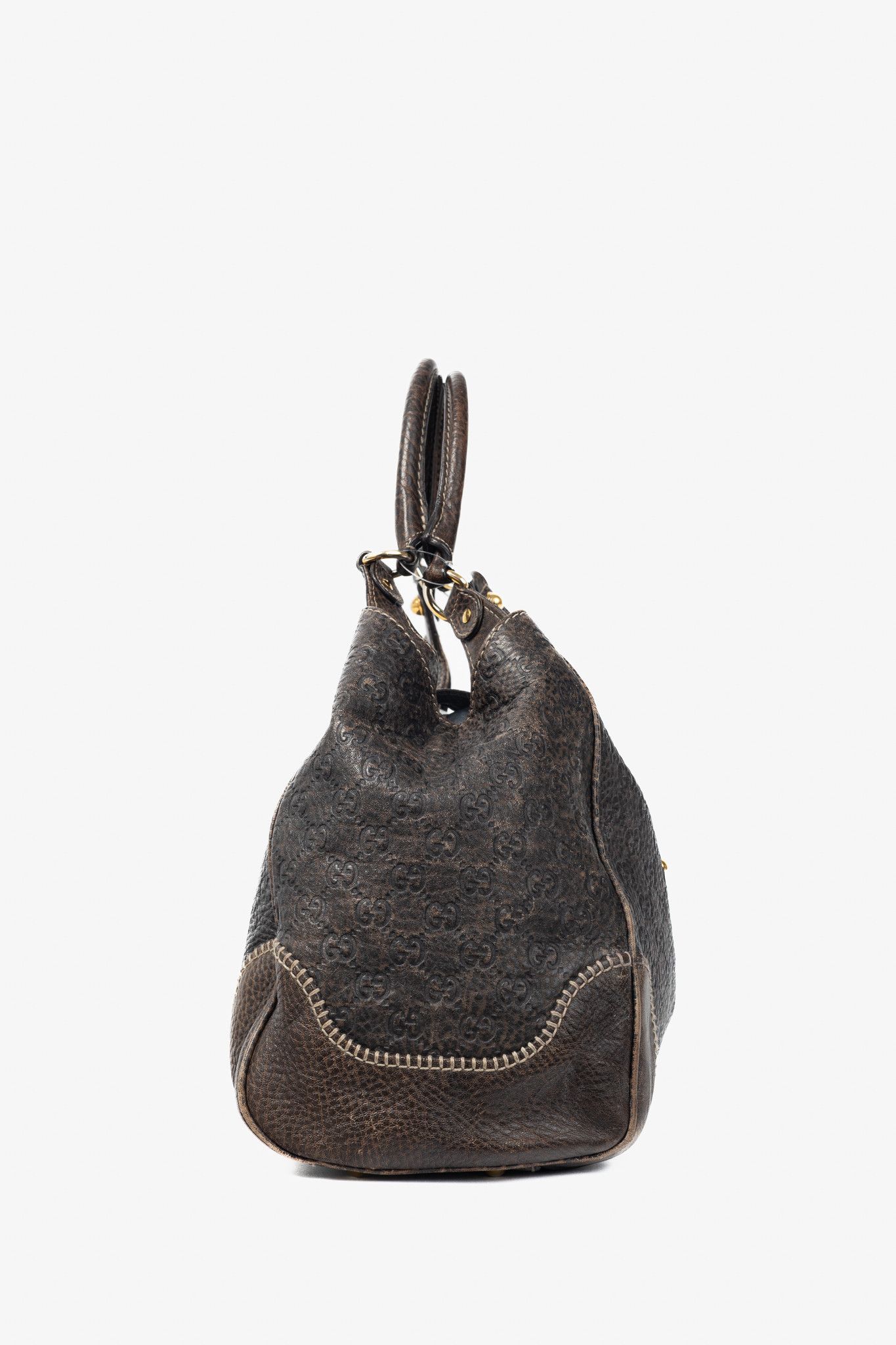 Gucci Gucci New Pelham Brown Guccissima Leather Large Shoulder Bag Size ONE SIZE - 3 Thumbnail