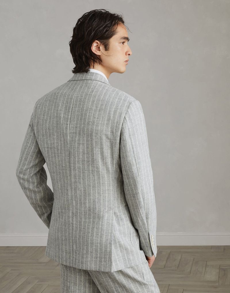 Brunello Cucinelli o1w1db10226 Cashmere Suit Type Jacket in Open Grey Size US M / EU 48-50 / 2 - 3 Thumbnail