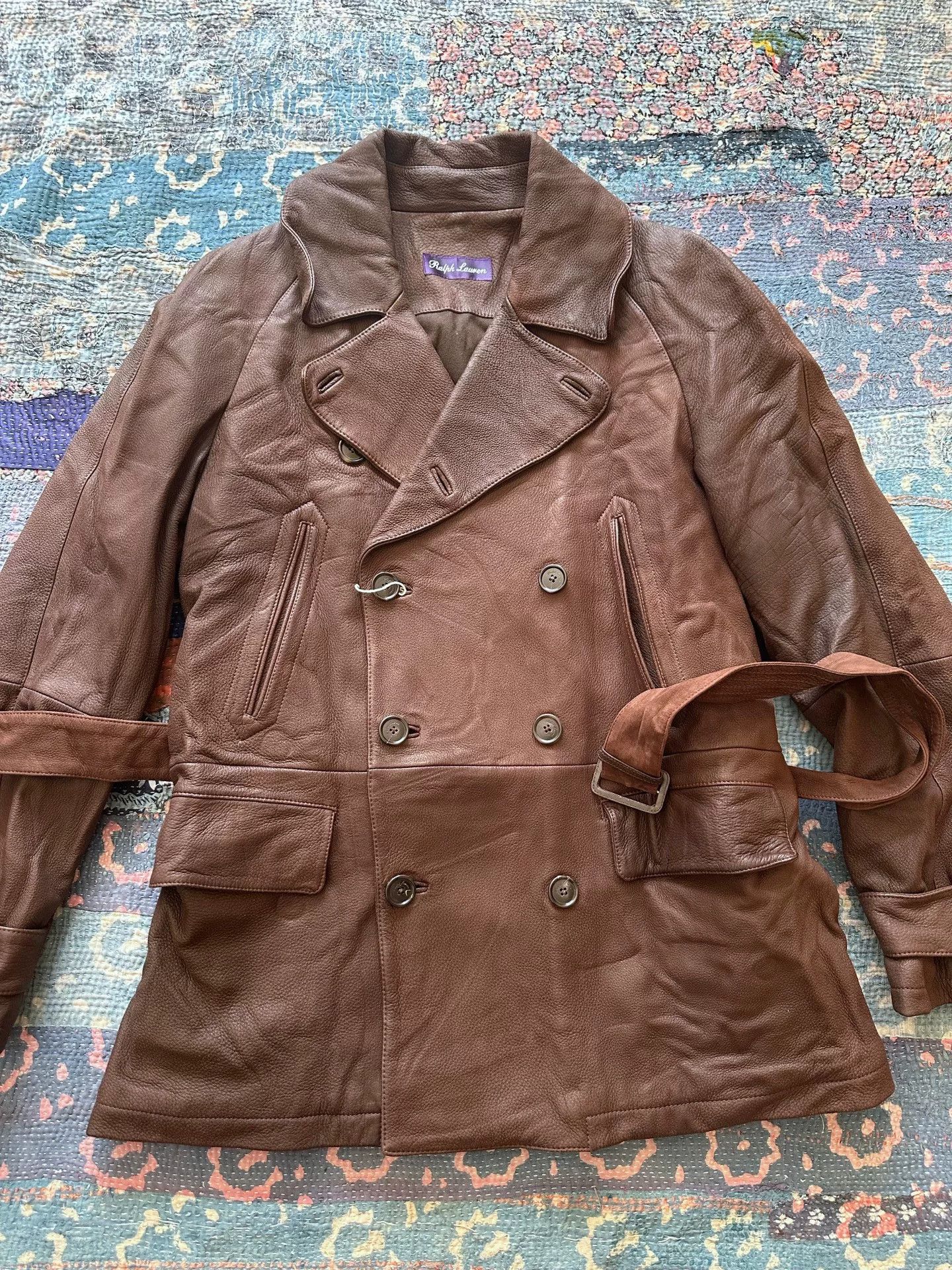 Ralph Lauren Purple Label Ralph Lauren Purple Label Deer Leather Coat Size US XL / EU 56 / 4 - 1 Thumbnail