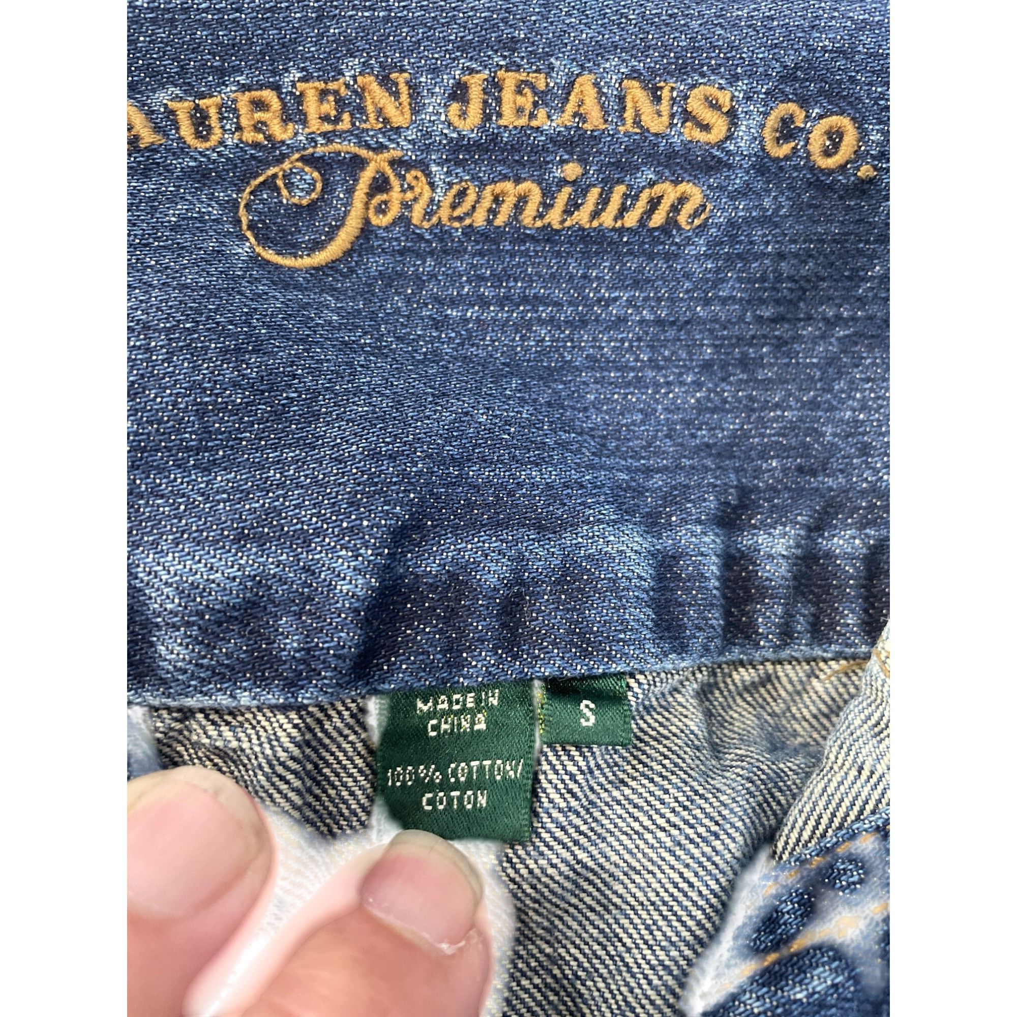 Ralph Lauren Lauren Jeans Co. Premium Womens blue button Denim Jacket siz Size S / US 4 / IT 40 - 7 Thumbnail