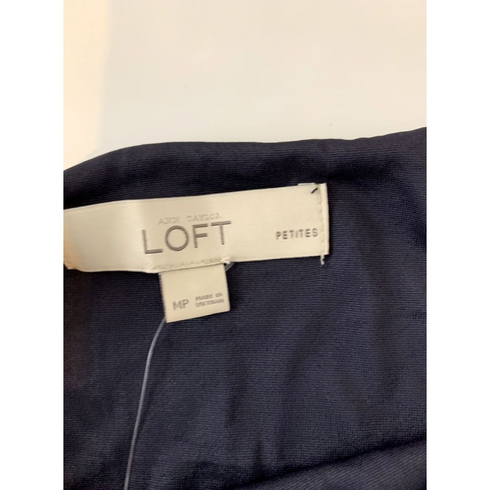 Ann Taylor NWT Ann Taylor Loft Dress Navy Blue White Geometric Short Sleeve Knee Length Women’s 1/2 Sleeve Petite Size M Pencil Dress Multicolor Casual Womens Size M / US 6-8 / IT 42-44 - 2 Thumbnail