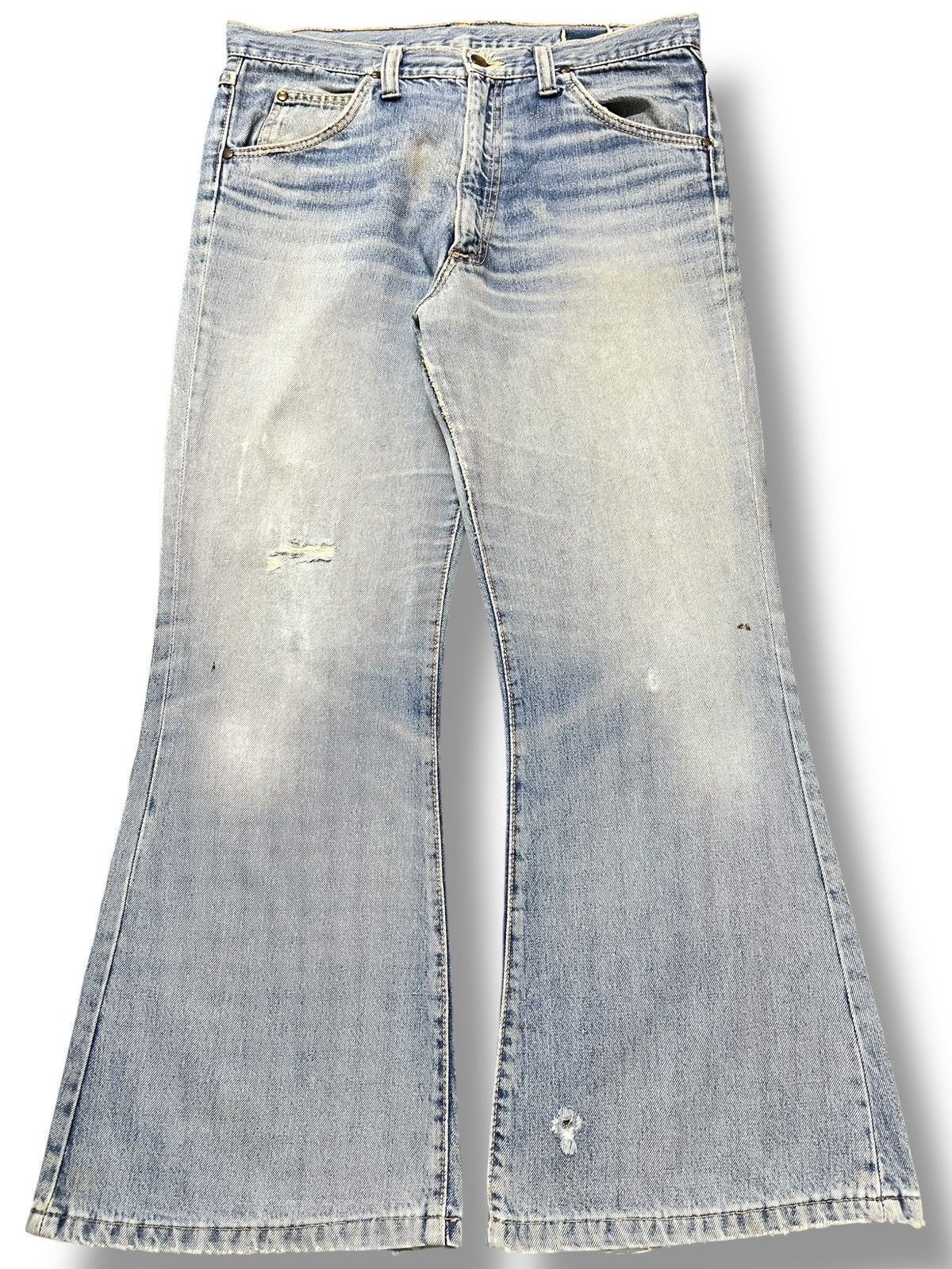 Sandro × Wrangler Vintage Wrangler Flare Faded Distressed Denim Size US 32 / EU 48 - 1 Thumbnail