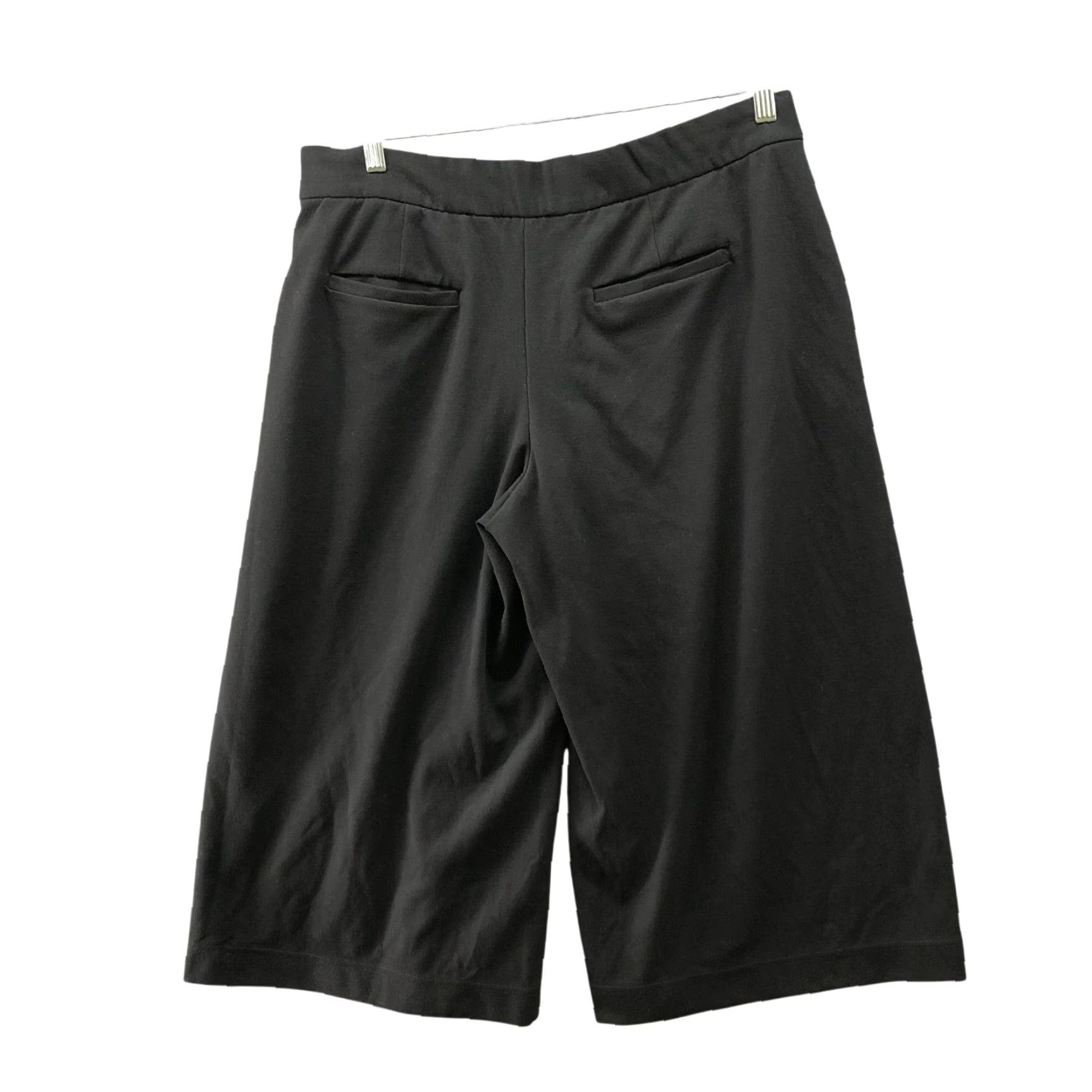Gap Gap Pants Womens LP Black Knit Wide-Leg Cropped High Rise Trouser Comfort Ponte Crop Style Casual Size 36" / US 14 / IT 50 - 2 Thumbnail