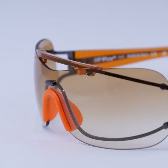 Off-White Off-White OERI103 BIG WHARF 7720 Sunglasses Gunmetal/Orange Size ONE SIZE - 2 Thumbnail