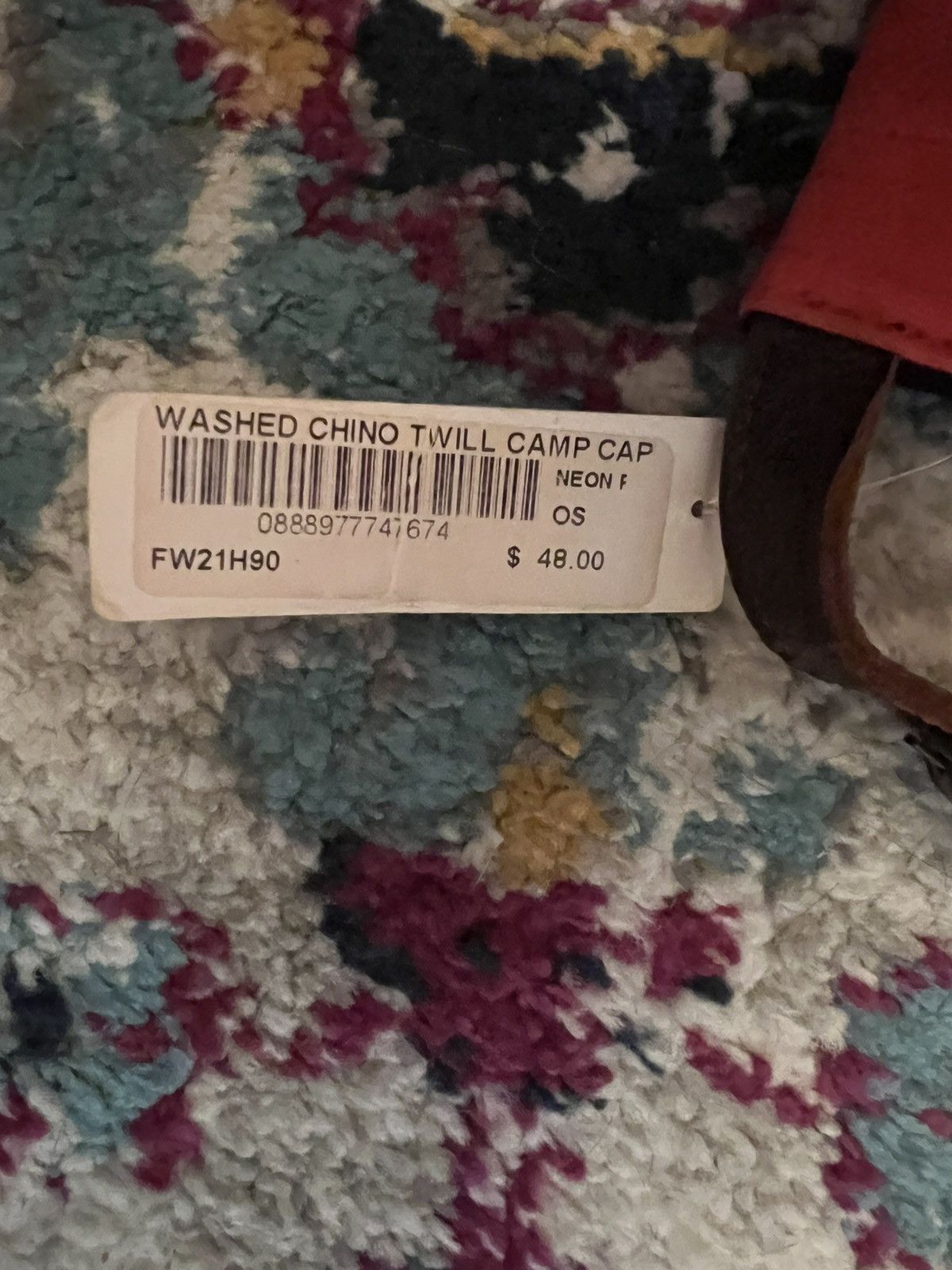 Supreme Supreme Washed Chino Twill Camp Cap (SS21) Red Size ONE SIZE - 2 Thumbnail