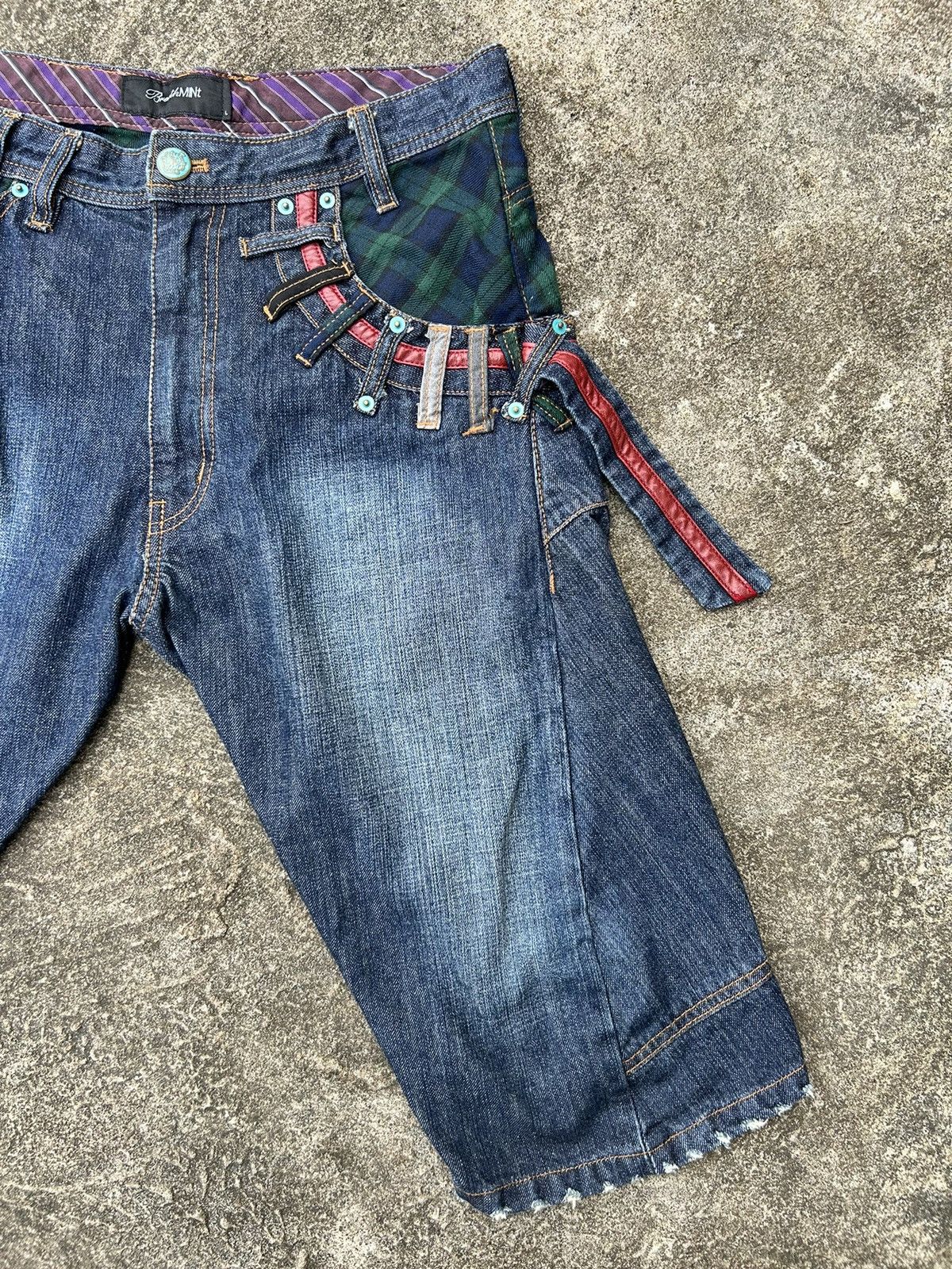 If Six Was Nine × Japanese Brand × Le Grande Bleu (L.G.B.) Double waish denim short pants Ifsixwasnine lgb style Size US 26 / EU 42 - 3 Thumbnail