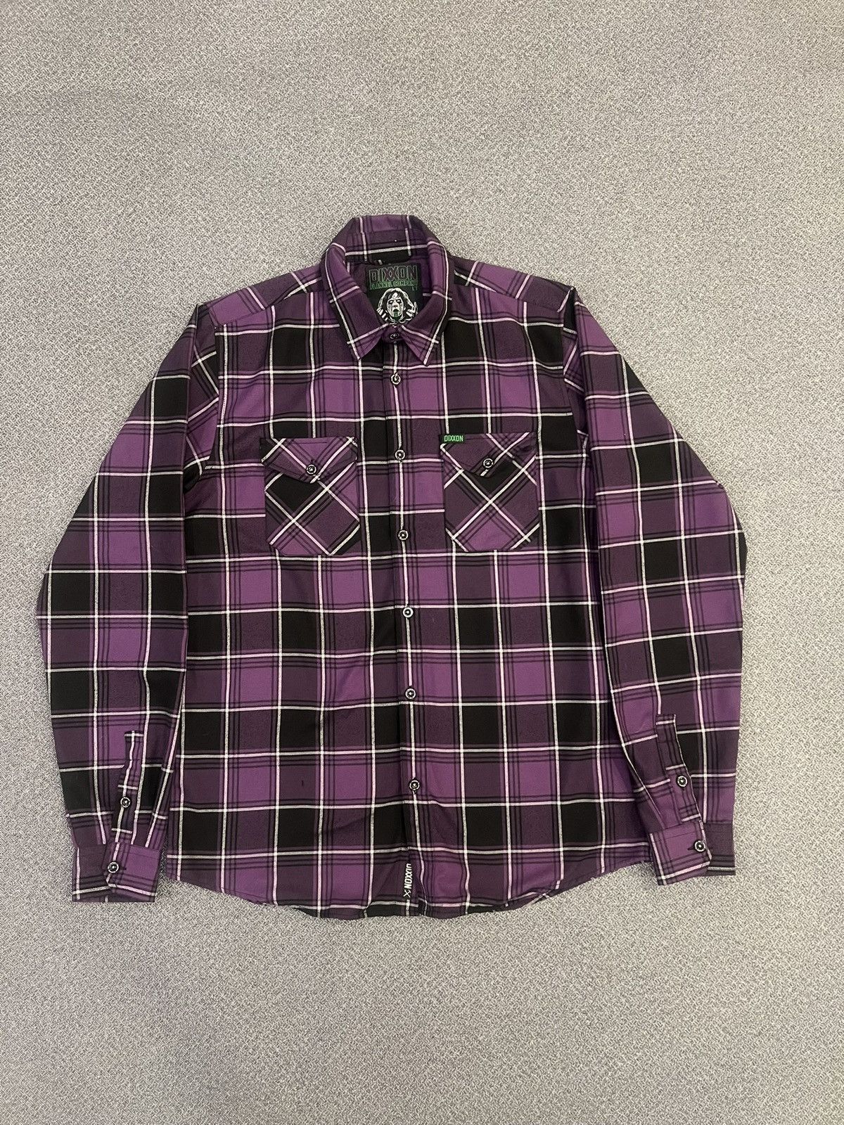 Dixxon Dixxon The Regan Flannel Collaboration Purple Black Mens LT Size US L / EU 52-54 / 3 - 1 Thumbnail