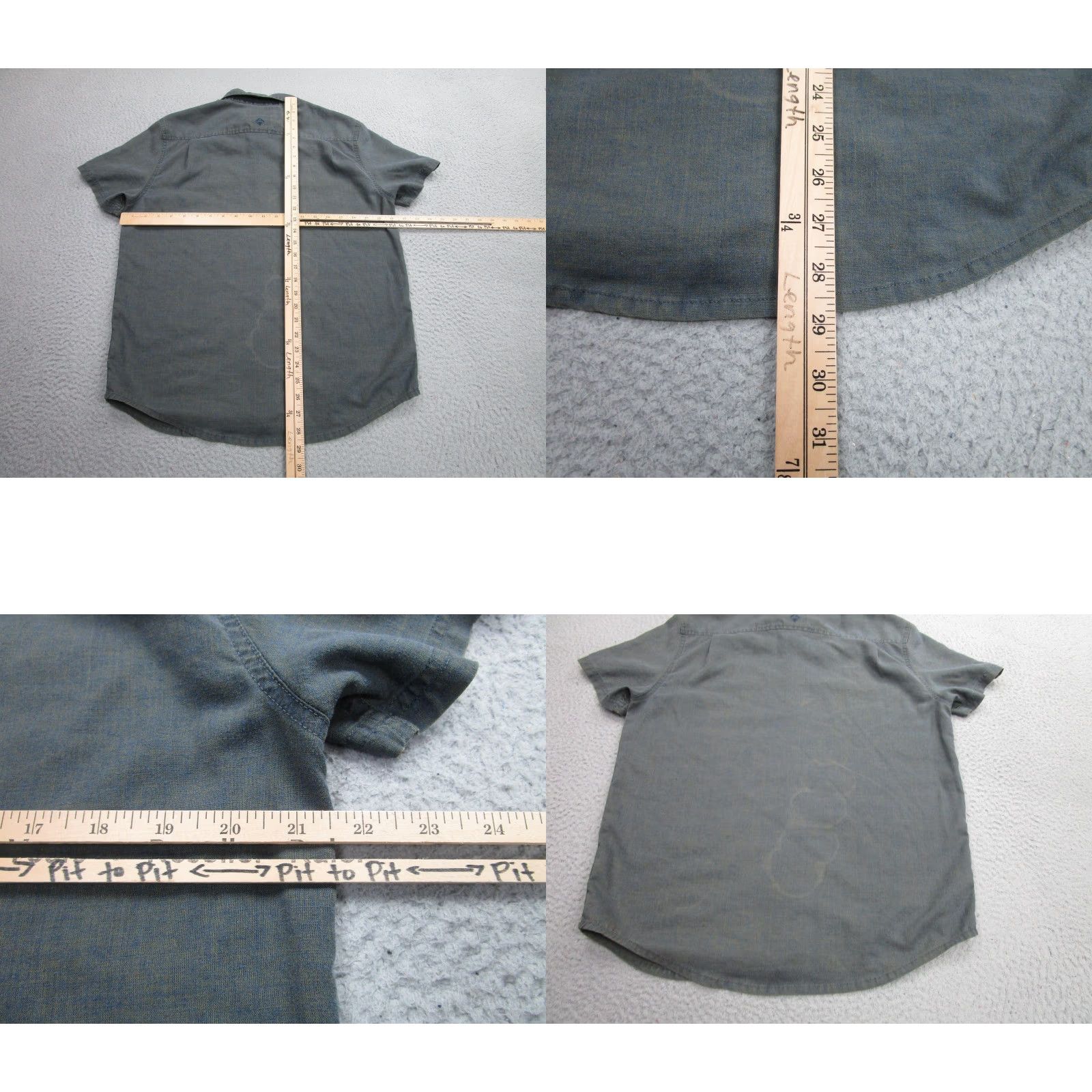 Prana prAna Shirt Mens Small Short Sleeve Button-Up Pocket Hemp Casual Blue M13180487 Size US S / EU 44-46 / 1 - 8 Thumbnail