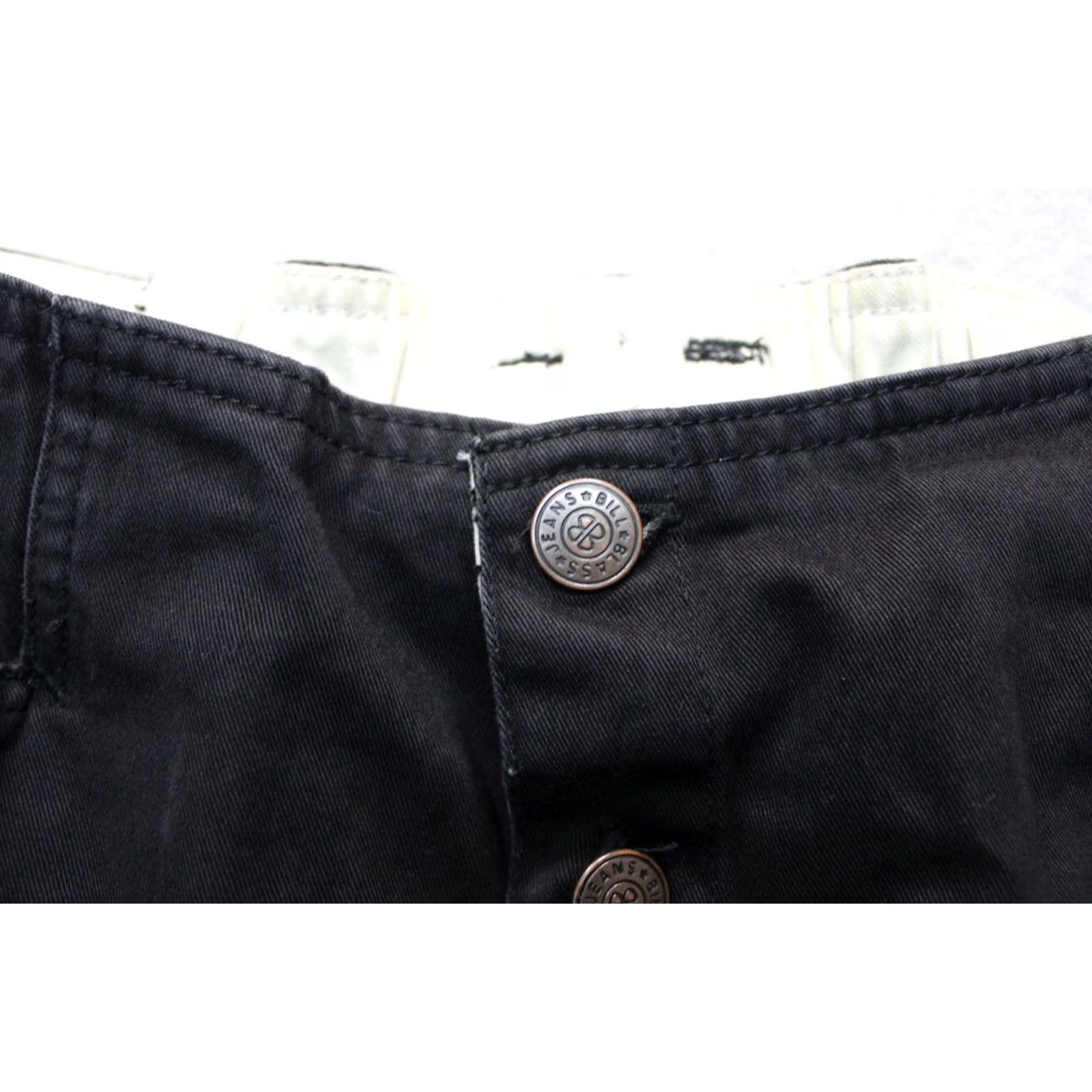 Bill Blass Bill Blass Skirt Womens 10 Black Denim A-Line Long Button Front Pockets Cotton Size 32" / US 10 / IT 46 - 3 Thumbnail
