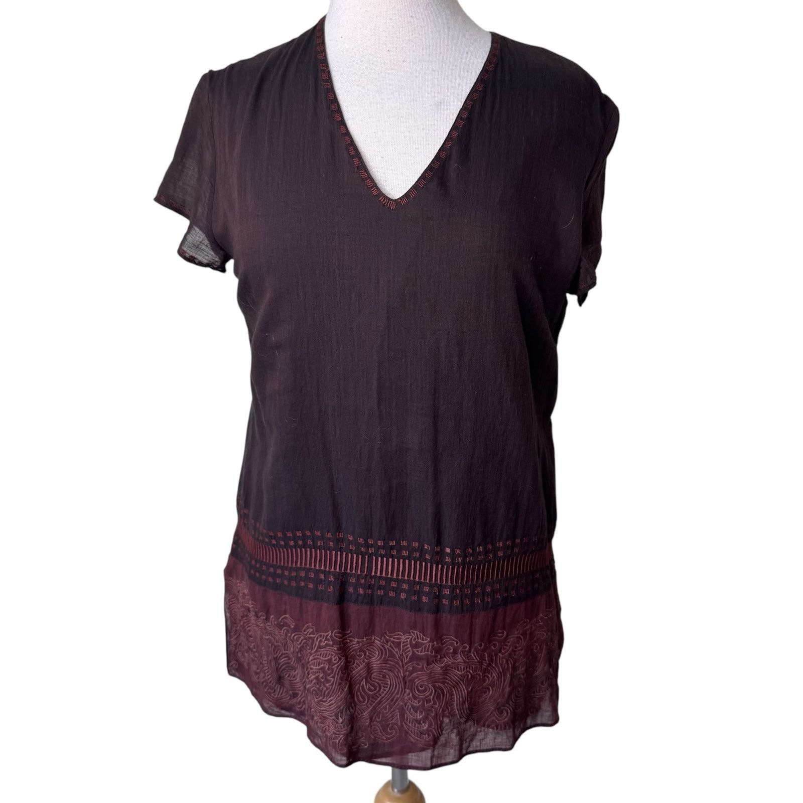 Other NITYA Embroidered Indian Inspired Blouse 100% Cotton Size 40 Size S / US 4 / IT 40 - 1 Thumbnail