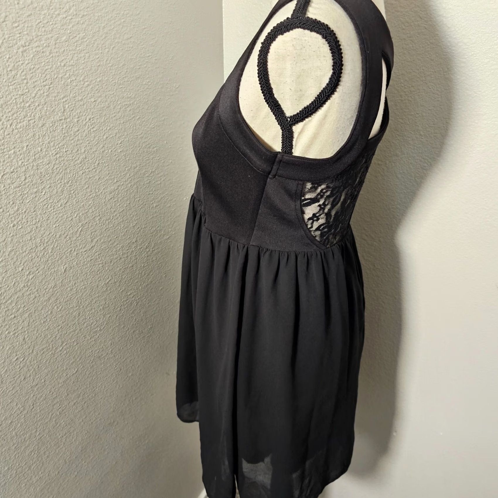 J Brand i Heart Joah Brand Womens Black Mini Dress Size M Lace Sleeveless Party Zippered Size M / US 6-8 / IT 42-44 - 2 Thumbnail