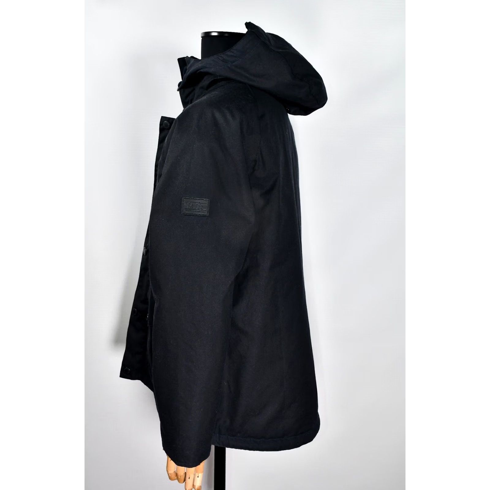 Barbour Barbour Alpha Waxed Hooded Jacket Barbour Alpha Waxed Jacket L Black Mens Wool Cotton Waxed Coat Size US L / EU 52-54 / 3 - 2 Thumbnail