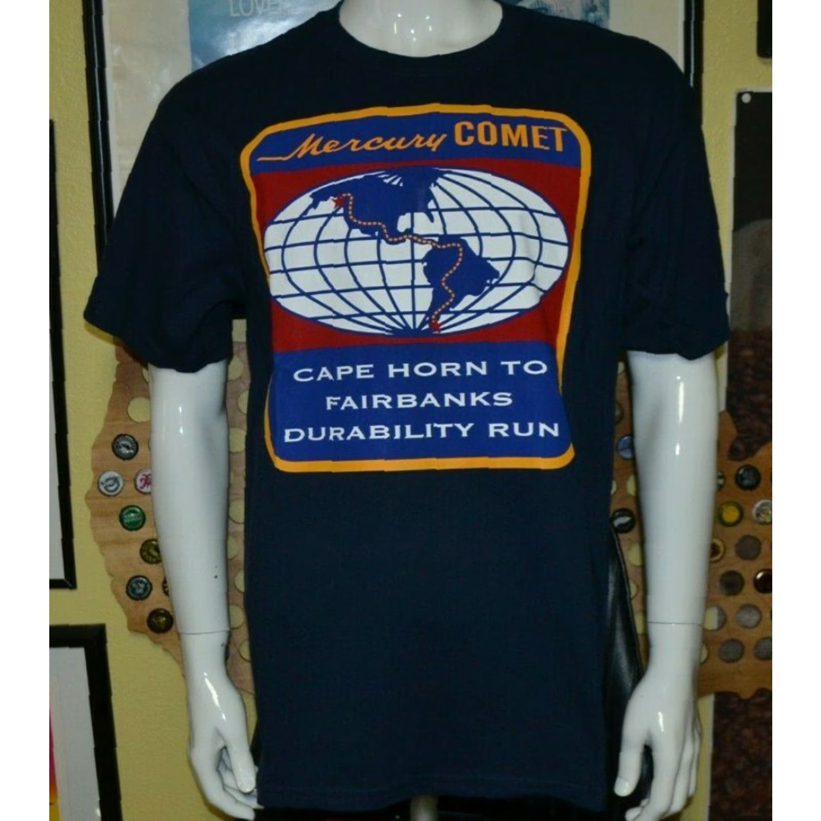 Gildan VINTAGE Mercury Comet Durability Run 1964 Graphic Tee T Shirt 2XL MEN Blue Gildan 100% Cotton Short Sleeve 1960s Racing Cars Mens Size US XXL / EU 58 / 5 - 2 Thumbnail