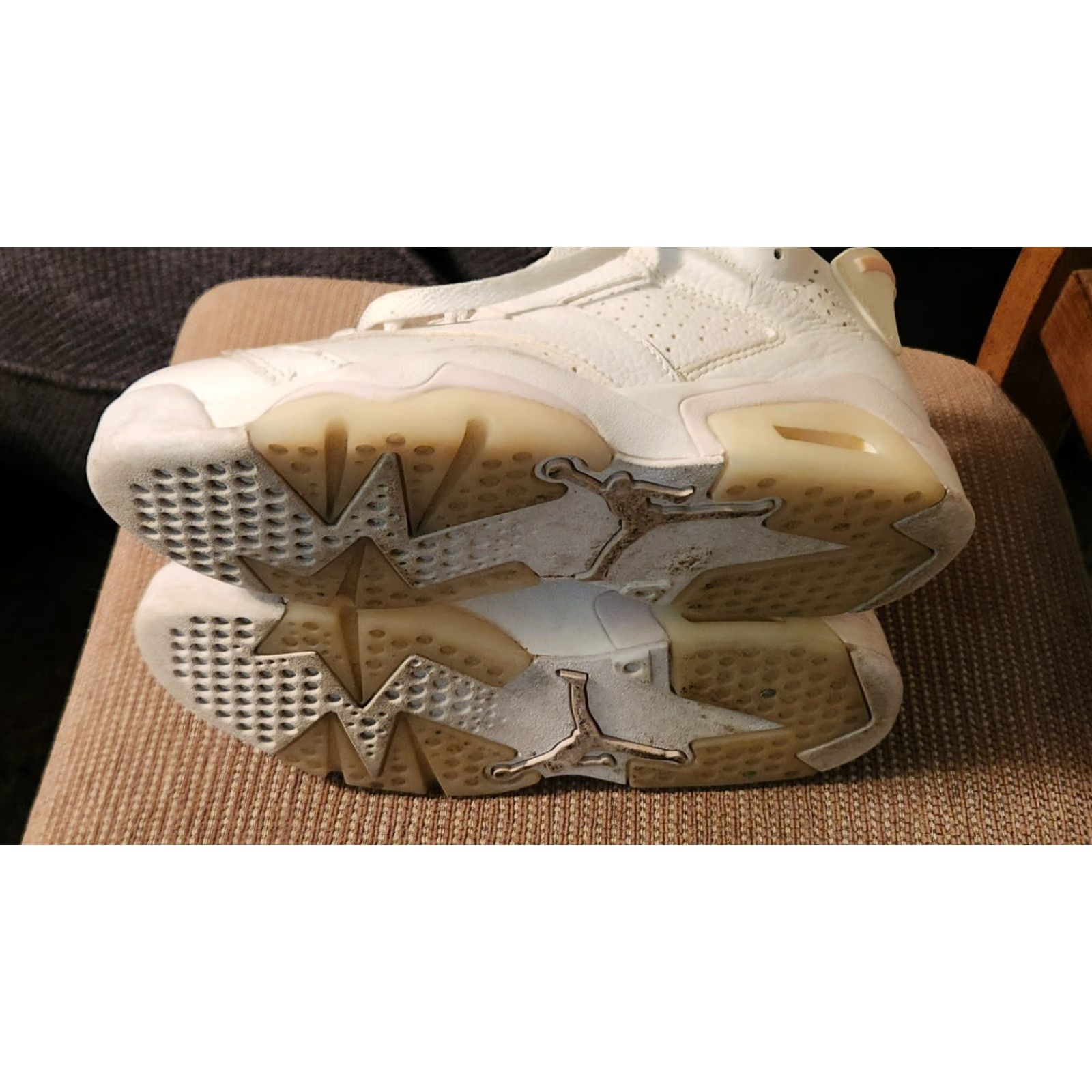 Jordan Brand JORDAN 6 - GOLD HOOPS - 7.5M Sneaker Men's Womens Unisex Adults White Sail Metallic Gold Barely Rose Air Jordan 6 Retro 2021 Basketball Comfort Summer Size US 8 / IT 38 - 4 Thumbnail
